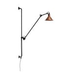 214 Applique Round nero/rame grezzo/bianco - Lampe Gras