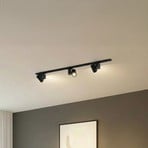 Lindby Schienensystem Linaro, 3er-Set Brinja, LED, schwarz