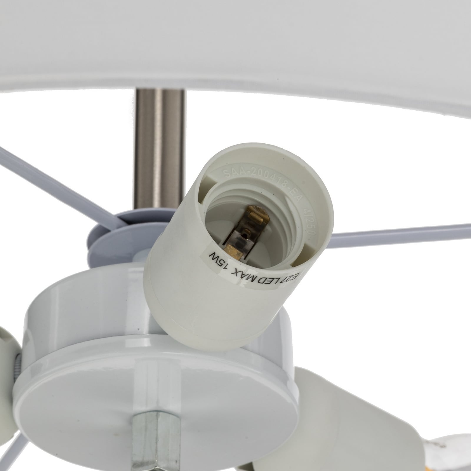 Lindby taklampe Josia, hvit, stoff, Ø 47 cm, E27 Lindby taklampe Josia, hvit, stoff, Ø 47 cm, E27