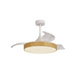 Ventilateur de plafond LED Alaska décor bois DC silencieux Ø 106 cm CCT