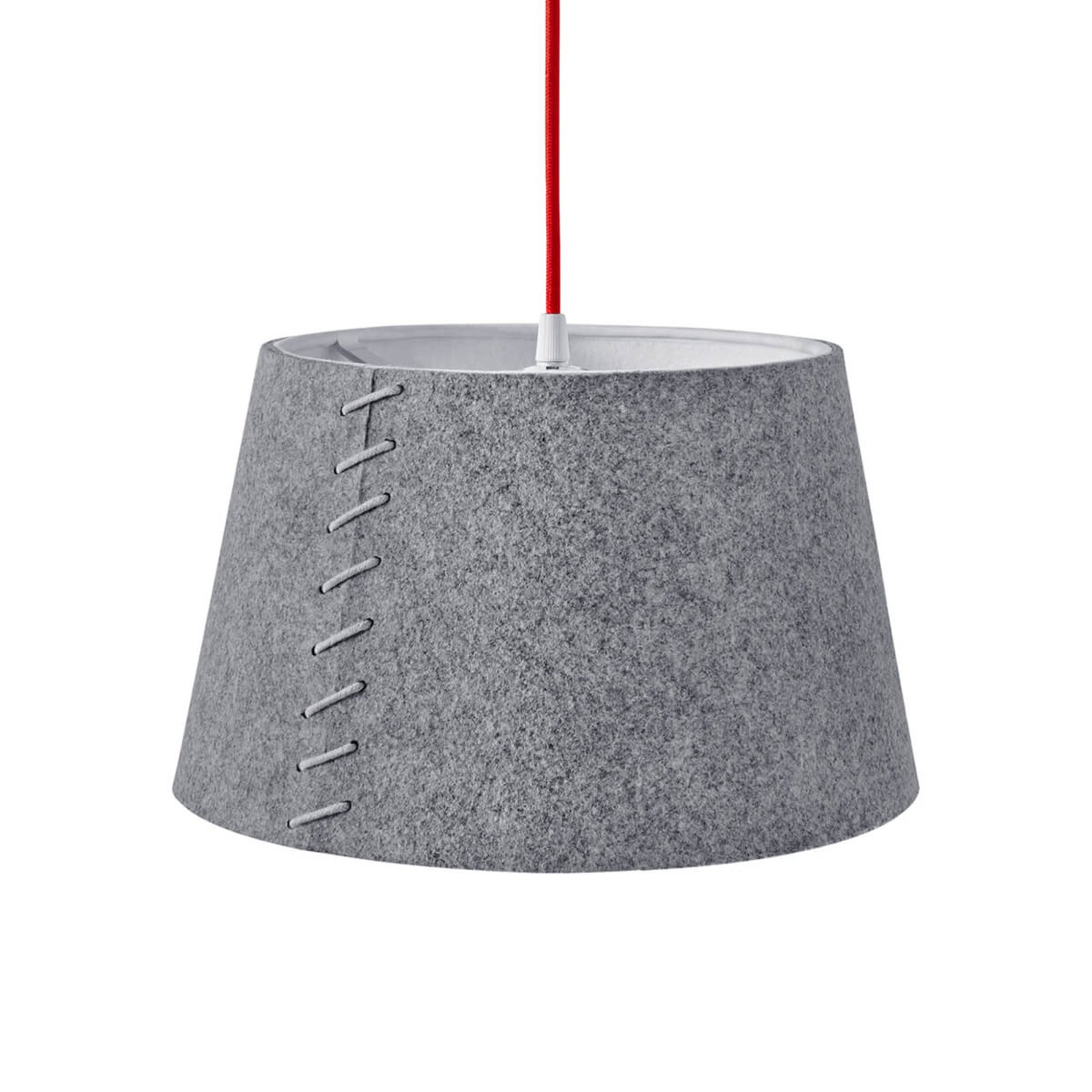 Moree Grey felt - LED pendant light Alice, 30 cm, for Living / Dining Room, felt, plastic, E27, 12 W, energy efficiency: A, H: 18 cm