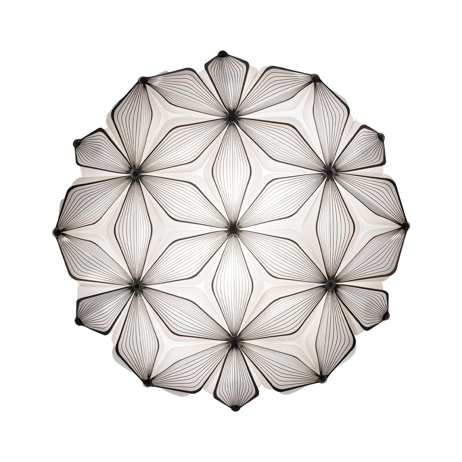 C'EST LA VIE Plafonnier, noir, Ø 47 cm, à 2 lampes, E27
