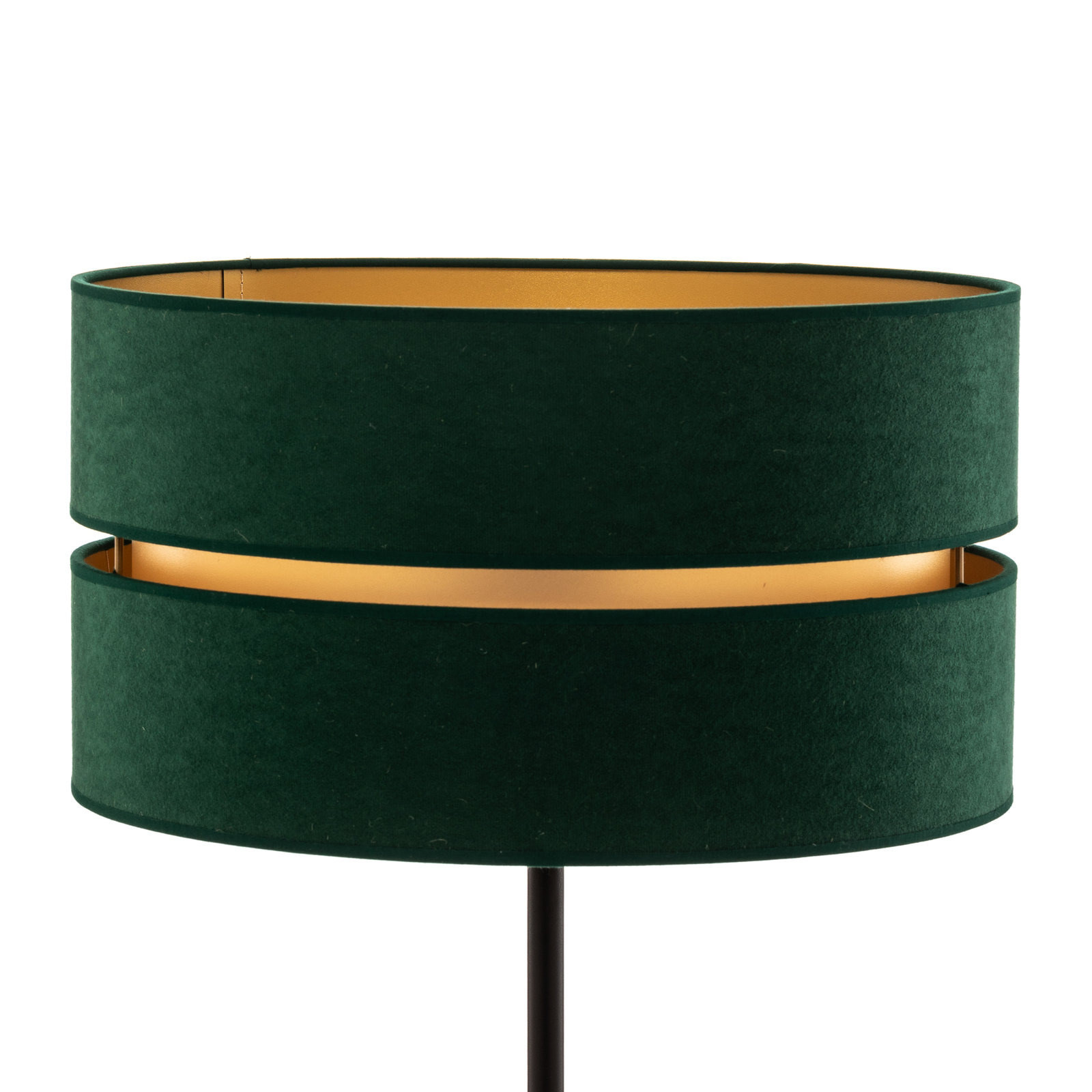 Vloerlamp Duo, groen/goud, Ø 40 cm 1-lamp