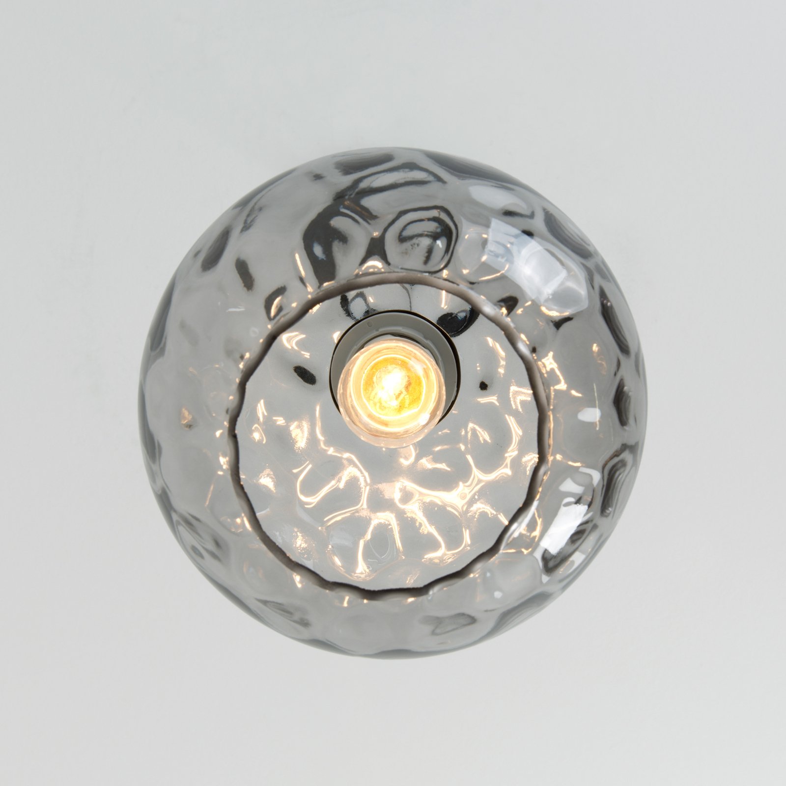 Milano pendant light with smoked glass lampshade