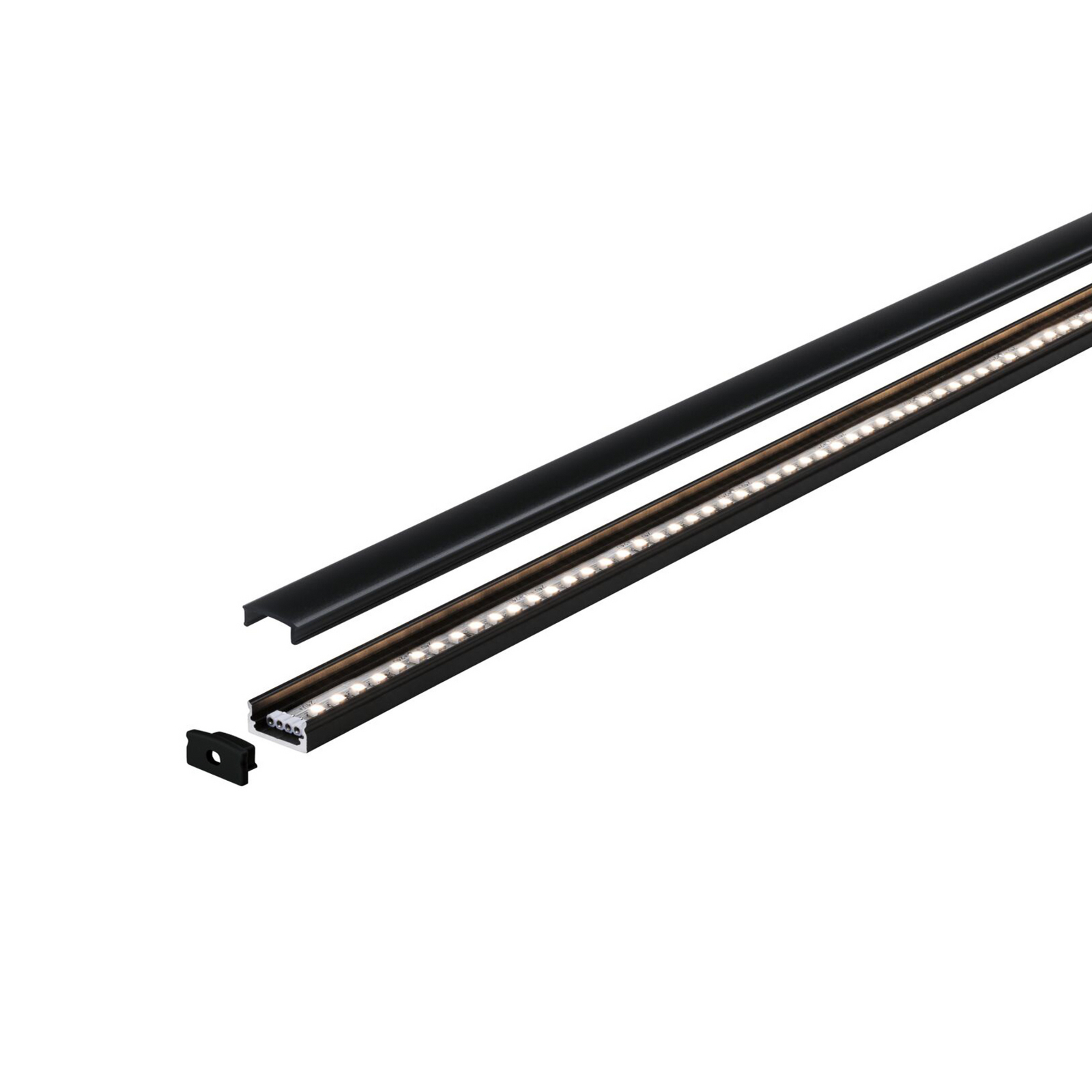 Paulmann Base Profil, negro, negro, 1m