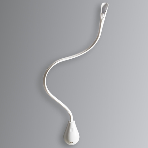 Innermost Cobra - weiße Leder-LED-Wandleuchte