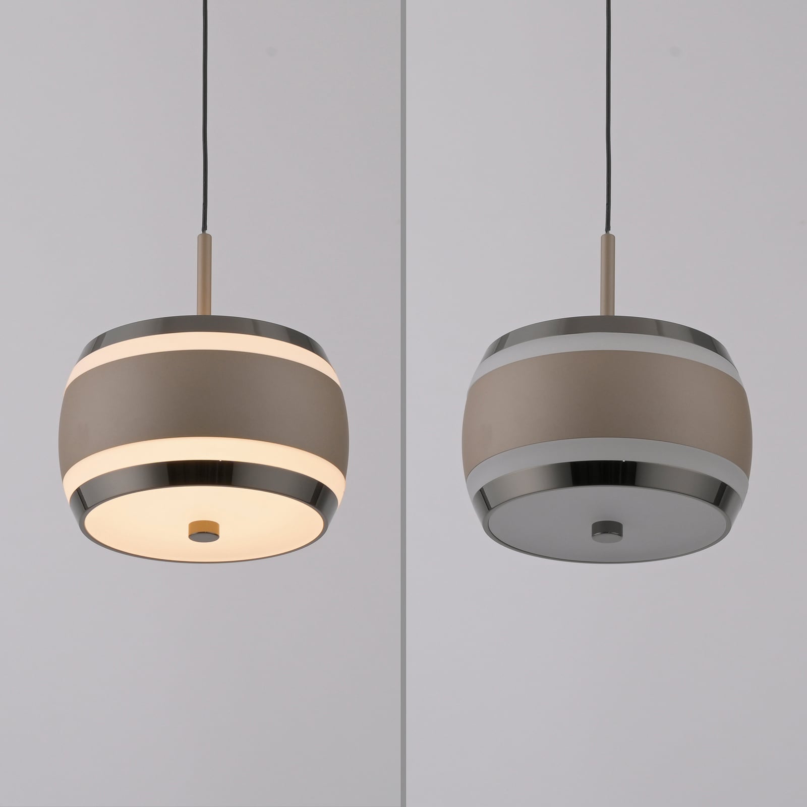 LED-Hängelampe Falling Rings, bronze Ø 13 cm, CCT - PURE LED-Hängelampe Falling Rings, bronze Ø 13 cm, CCT - PURE