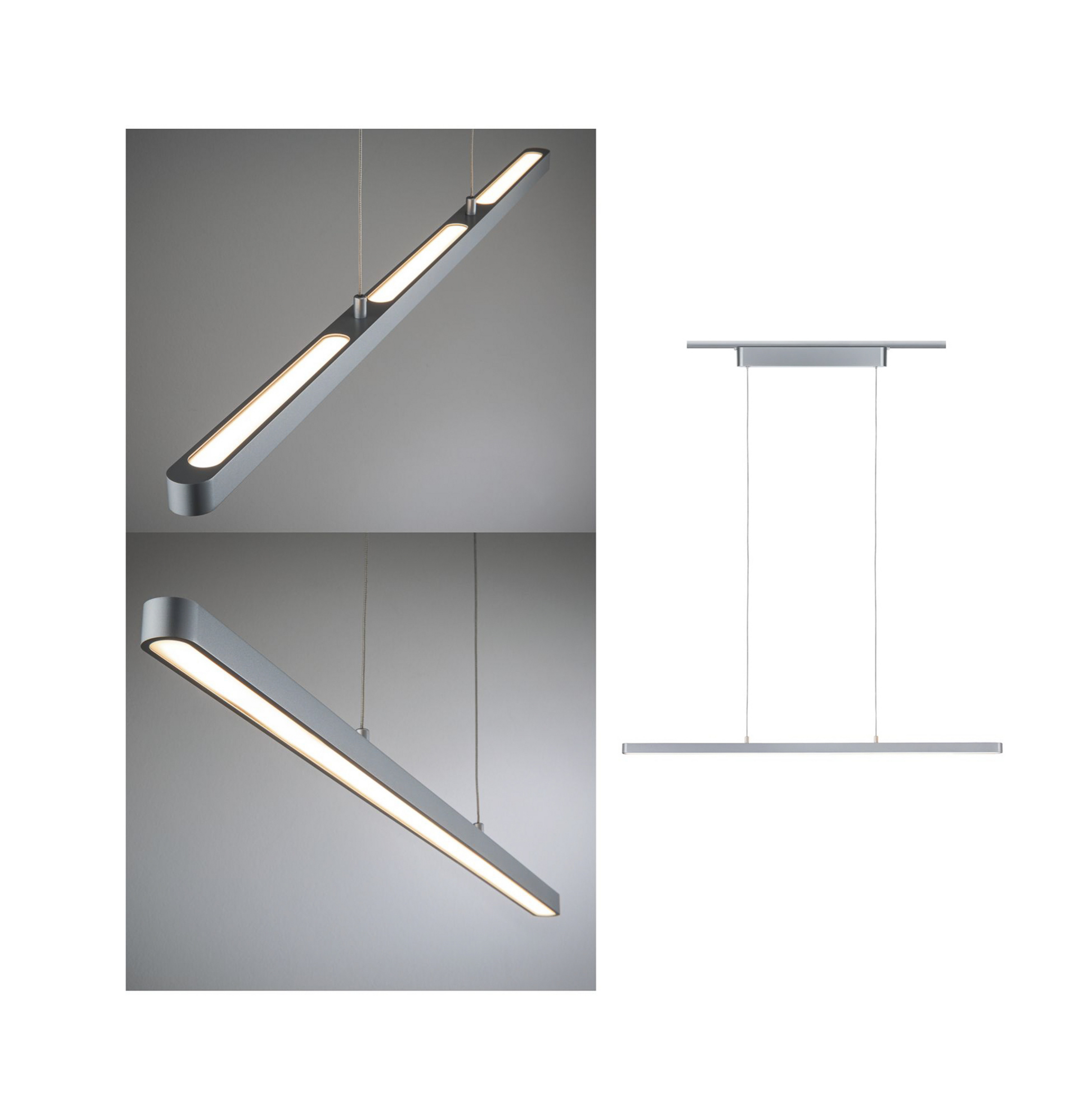 Paulmann URail suspension LED Lento chromée mate
