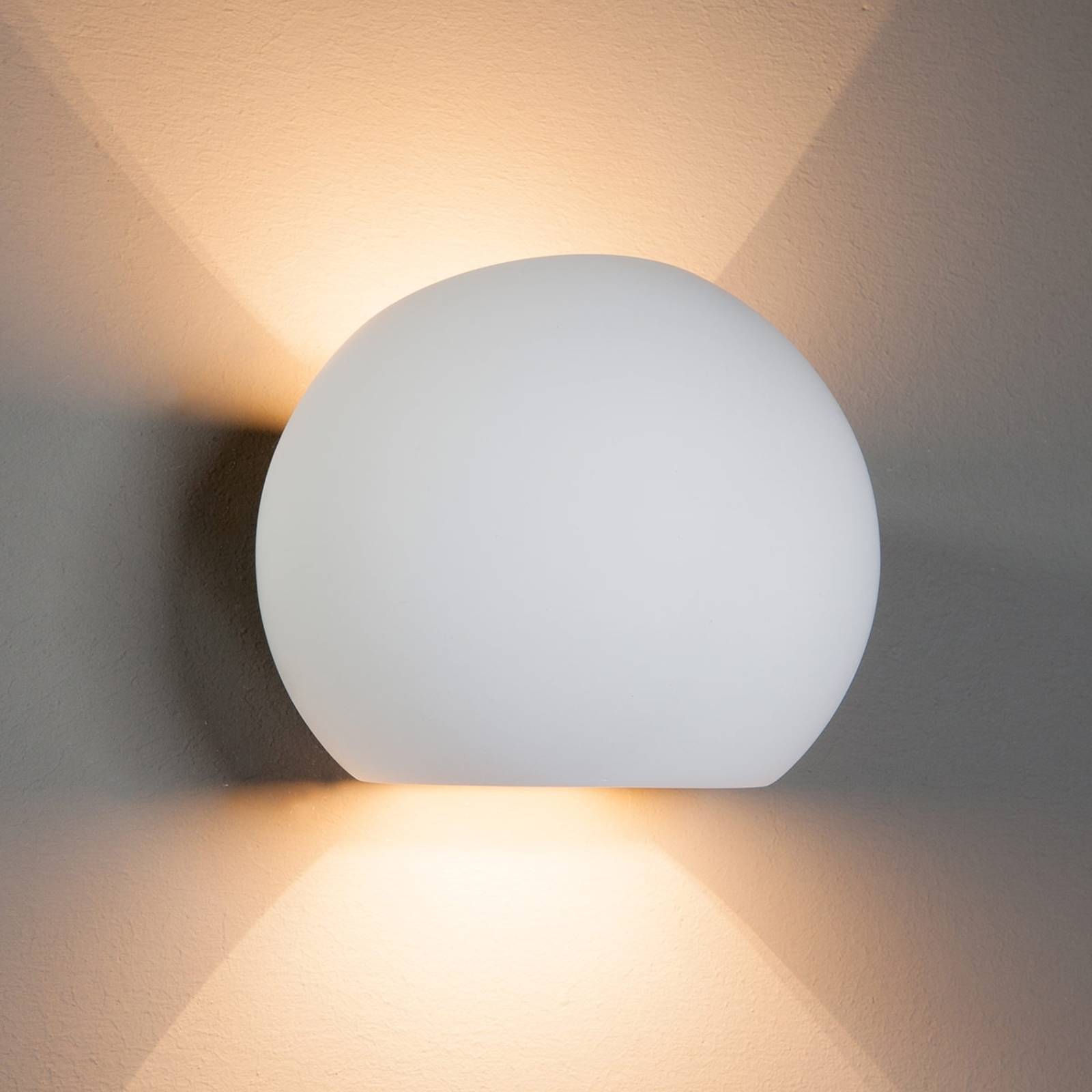 Lindby Wandlamp - Woon-/ Eetkamer - dimbaar - Modern - wit / opaal - gips, metaal