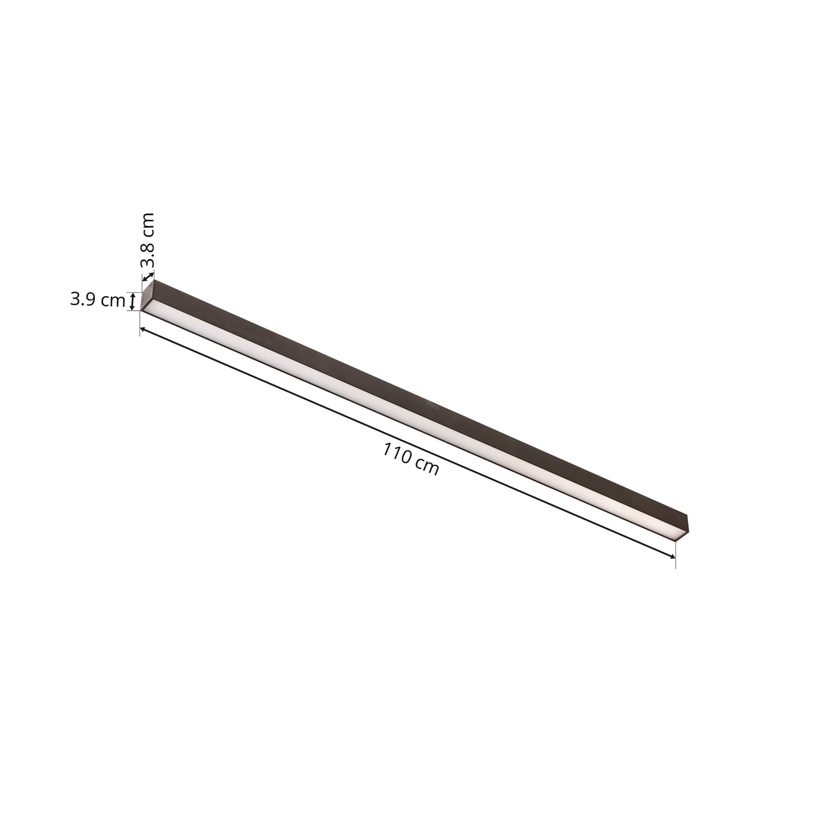 Lines Straight LED-Deckenlampe, graphite, 110 cm, CCT - PURE Lines Straight LED-Deckenlampe, graphite, 110 cm, CCT - PURE