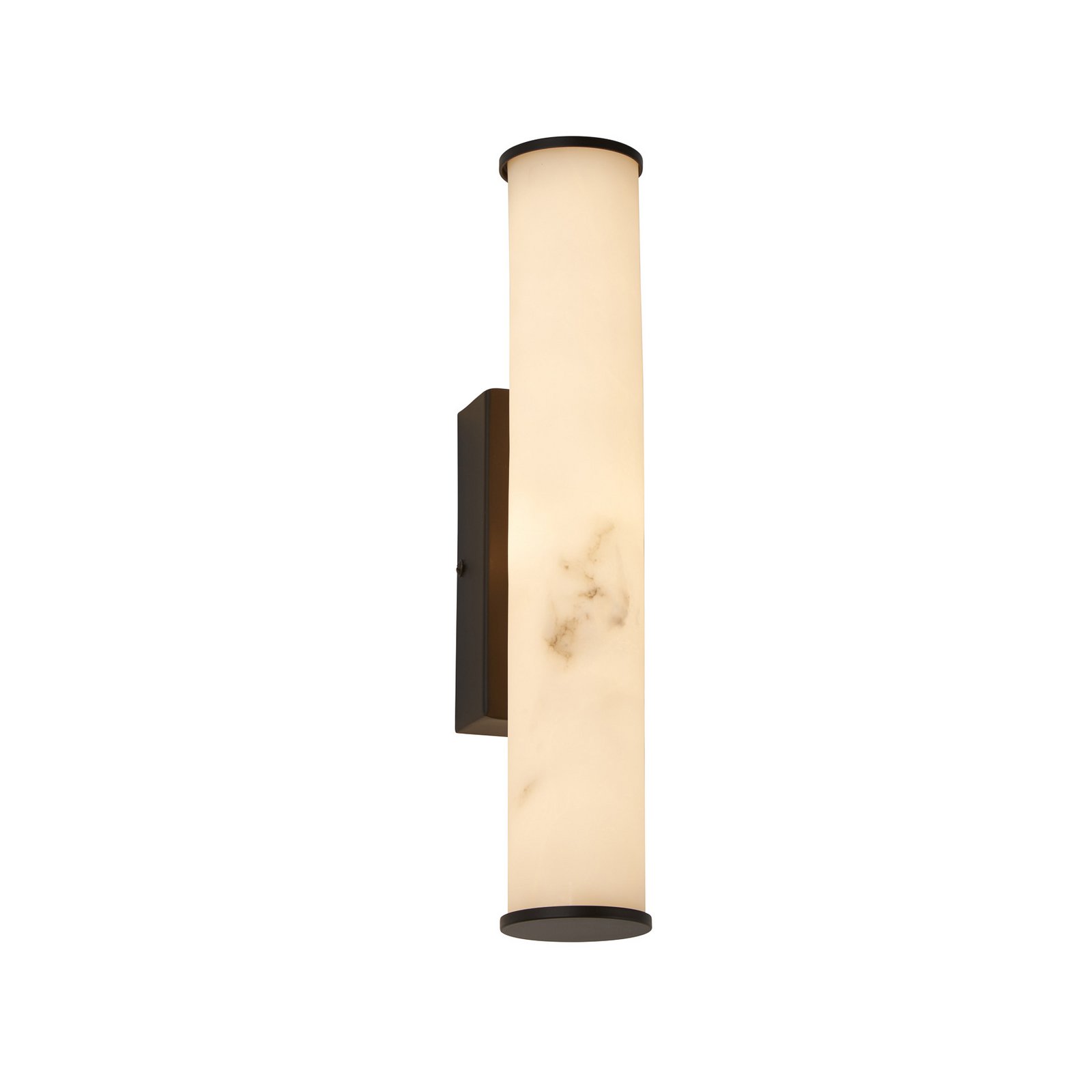 LED bathroom wall lamp Wales black/marbled 35 cm steel/resin