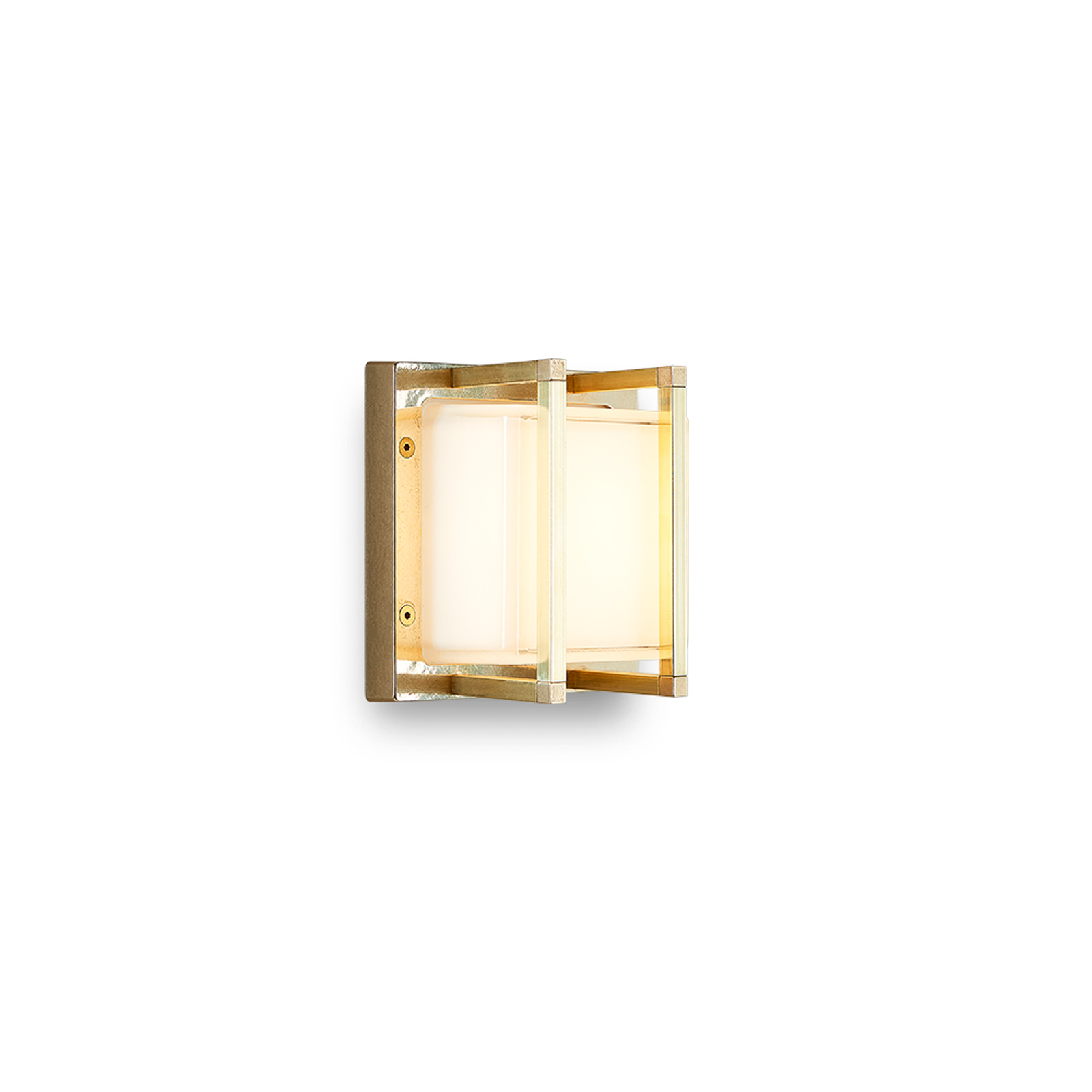 LED-Außenwandlampe Ice Cubic 3406 aus Messing
