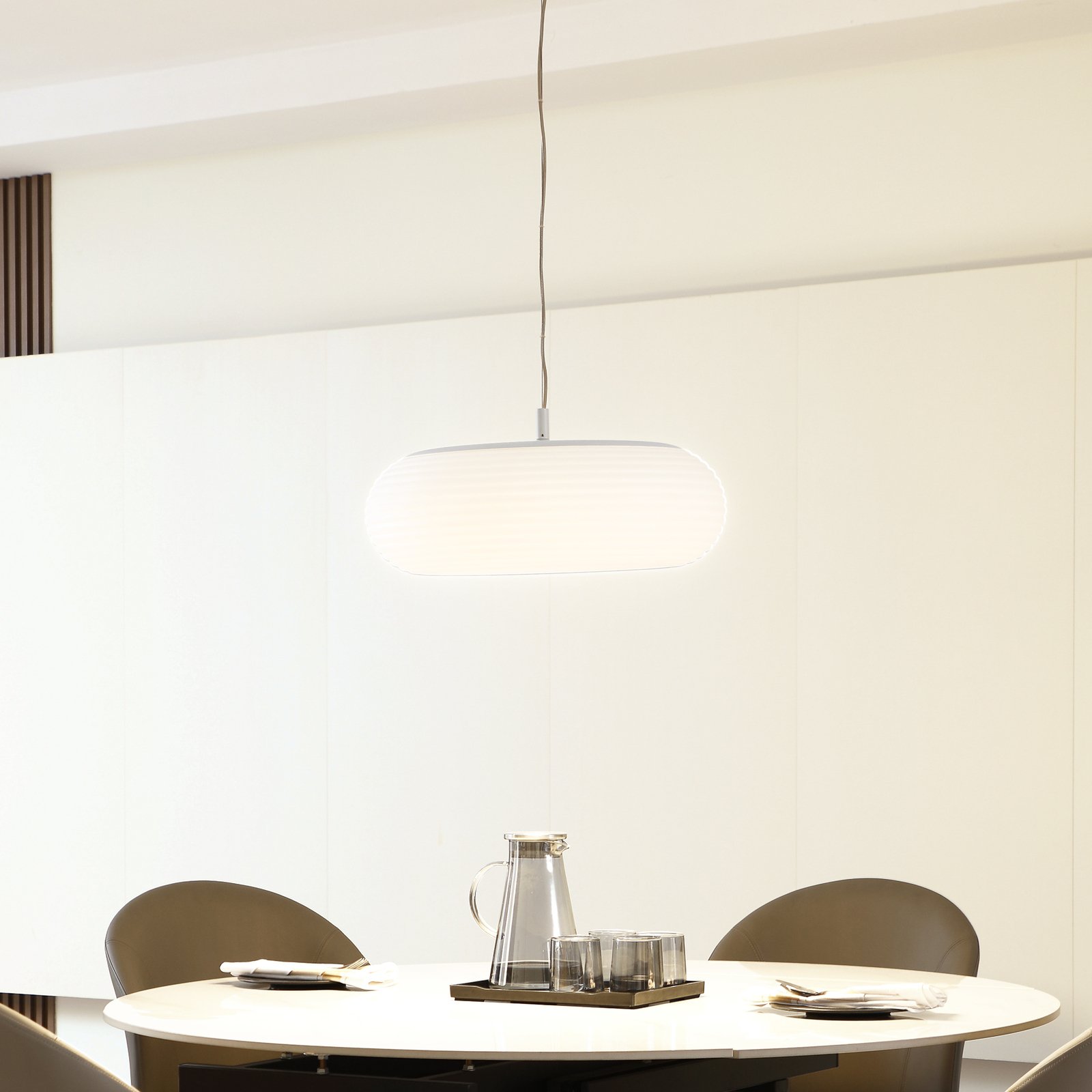 Lucande Smart LED viseča svetilka Bolti, bela, RGBW, CCT, Tuya