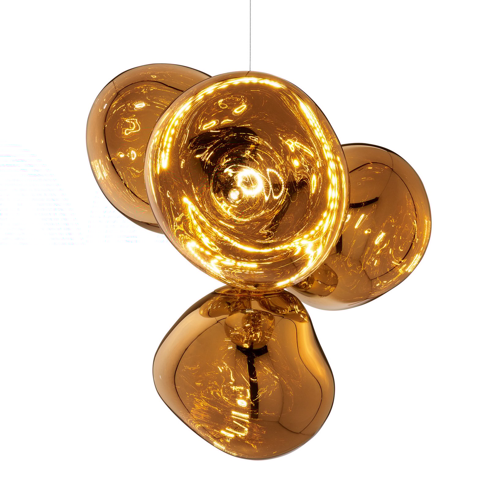 Tom Dixon LED chandelier Melt Chandelier, gold-coloured