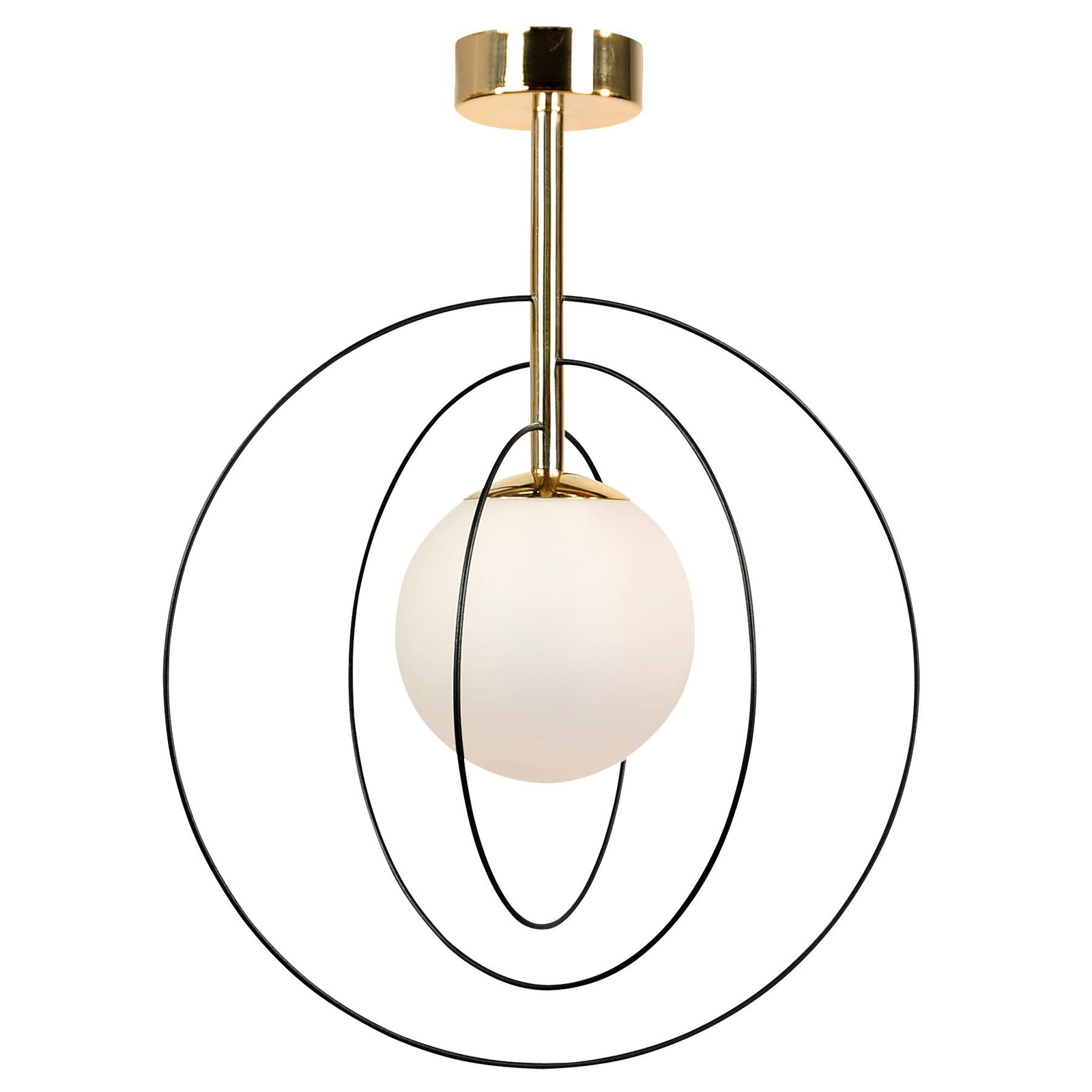 Euluna loftslampe Spinn, 1-lys, glas, Ø 35 cm