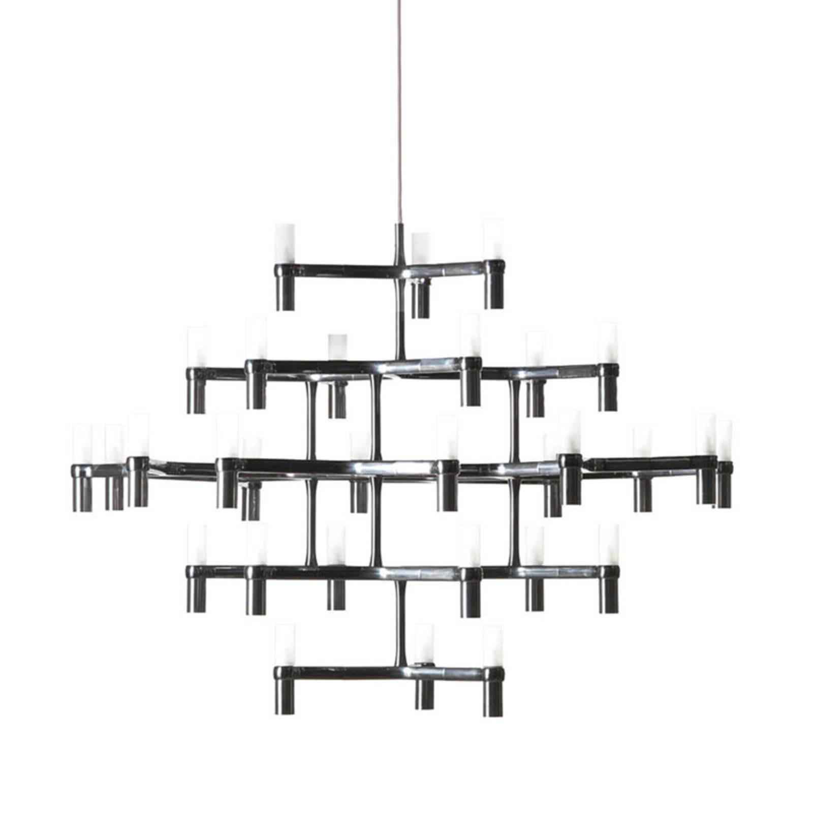 Nemo Crown Major Hängelampe 30-fl. schwarz-plated