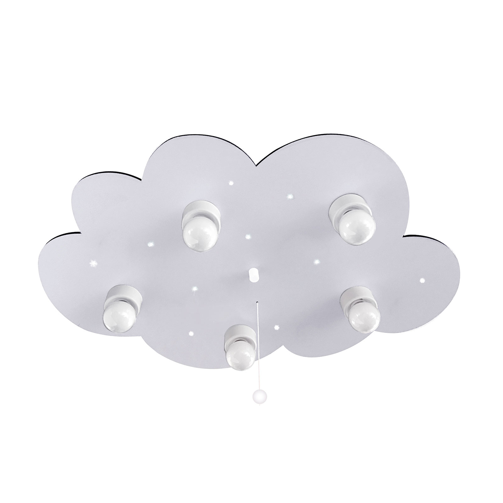Deckenleuchte Wolke, fünfflammig, grau