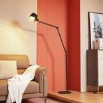 Lucande Silka lampe sur pied, hauteur 216 cm, réglable, noir