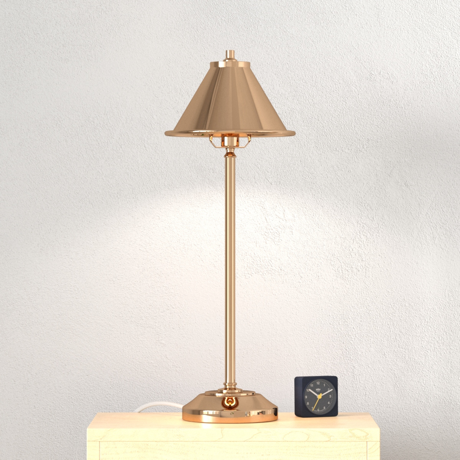 Kompakt bordlampe Provence i kobber