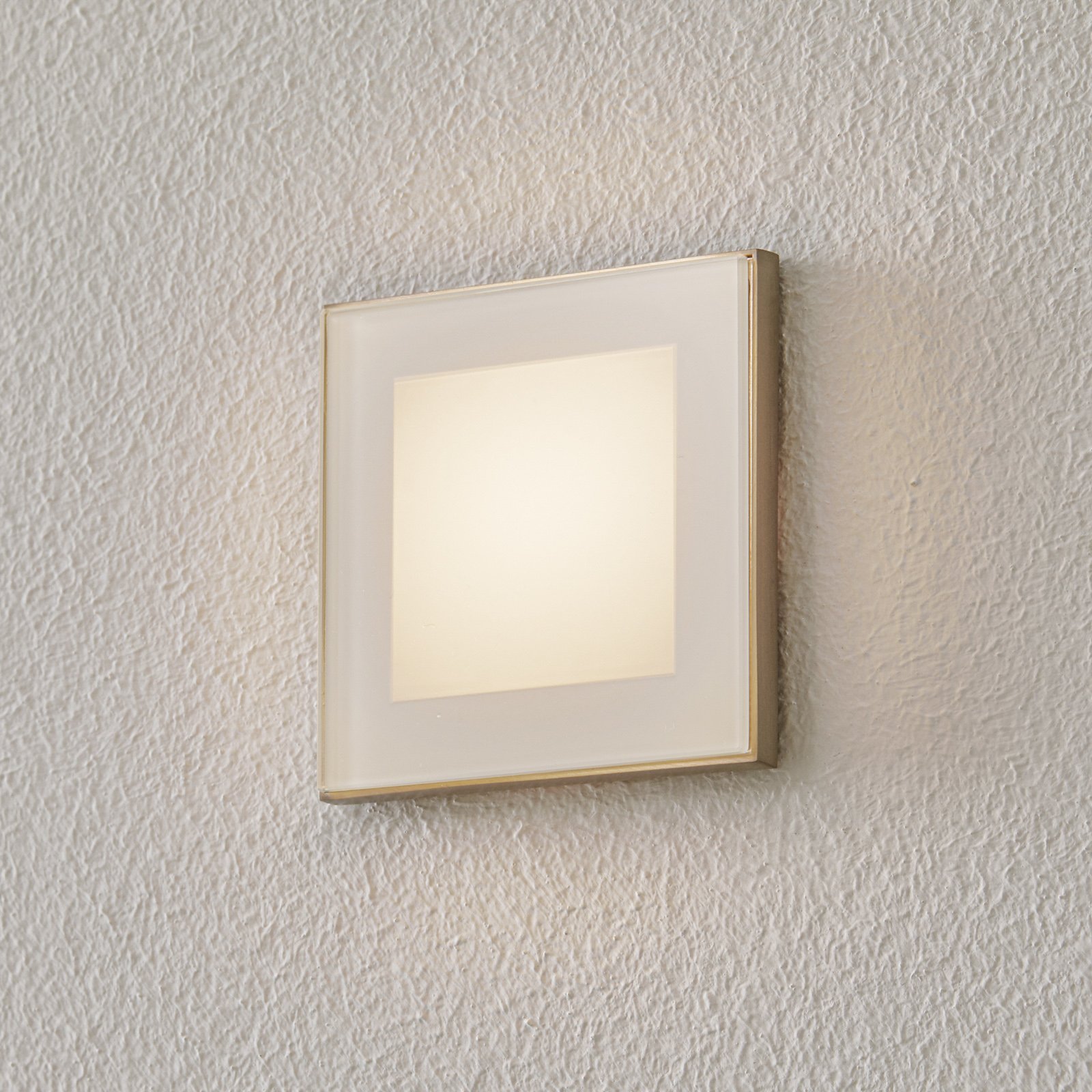 Bega LED wand inbouwlamp, hoekig met frame