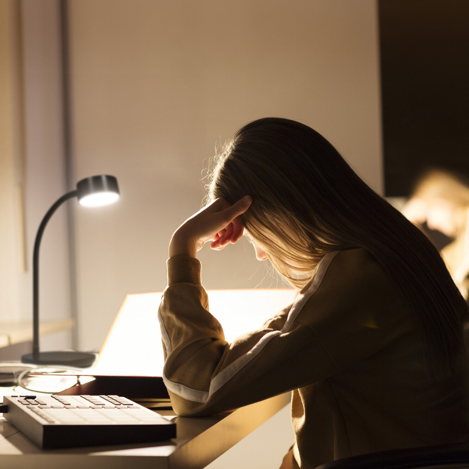 Lampa de birou cu LED OSRAM Office Line Cylinder negru CCT dimabil - Studiu / Birou - Modern - Plastic