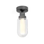 LED bathroom ceiling light Brume, anthracite, glass, Ø 8 cm