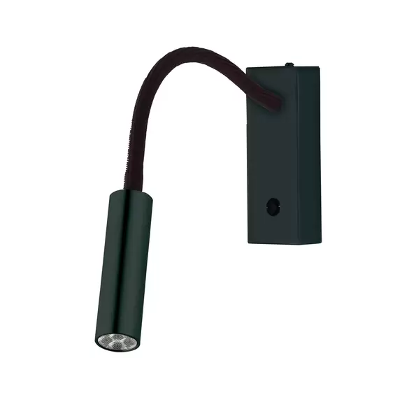 Lampenwelt LED-Wandlampe Rocco, schwarz matt Flexarm schwarz