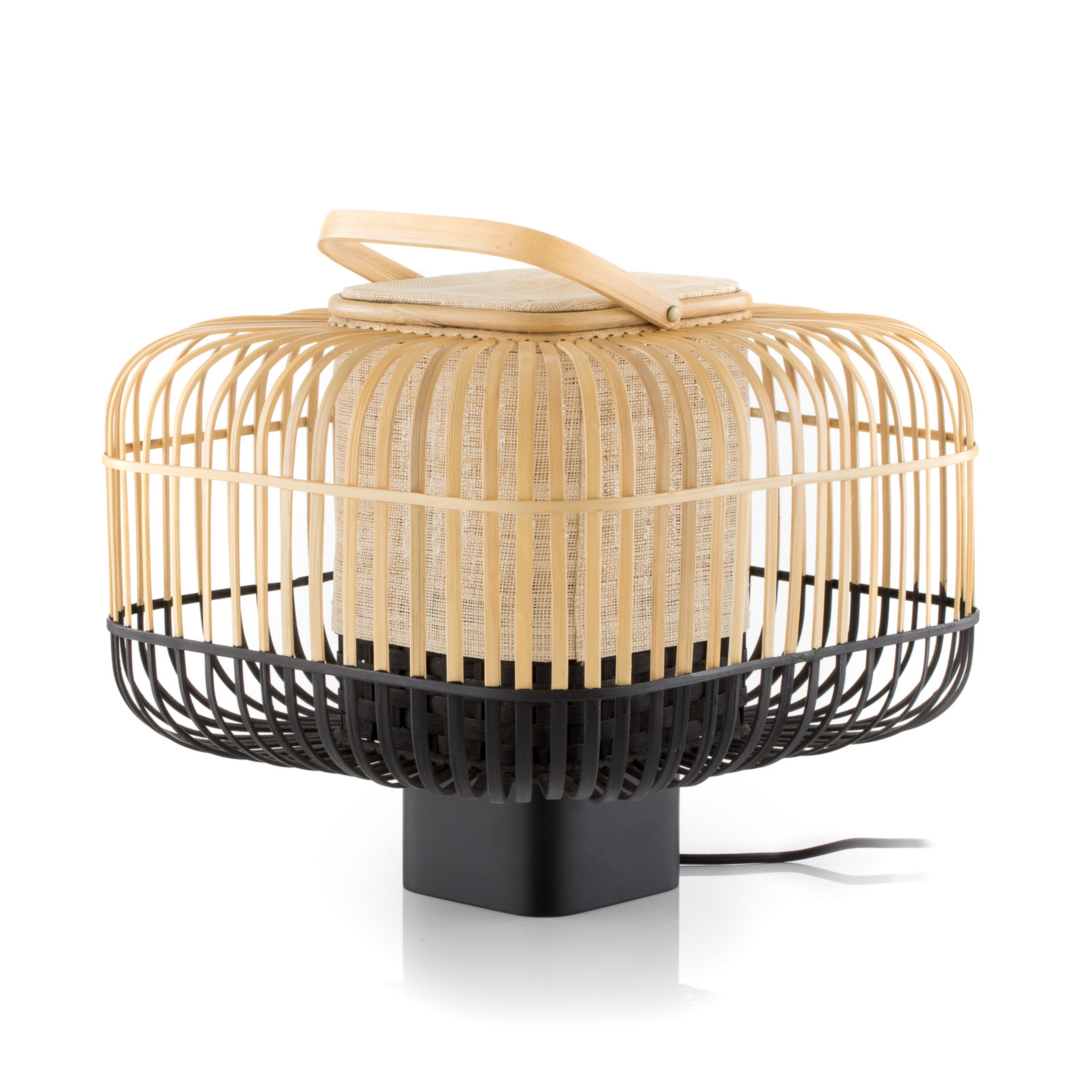 Bamboo Square Tischleuchte S Black - Forestier
