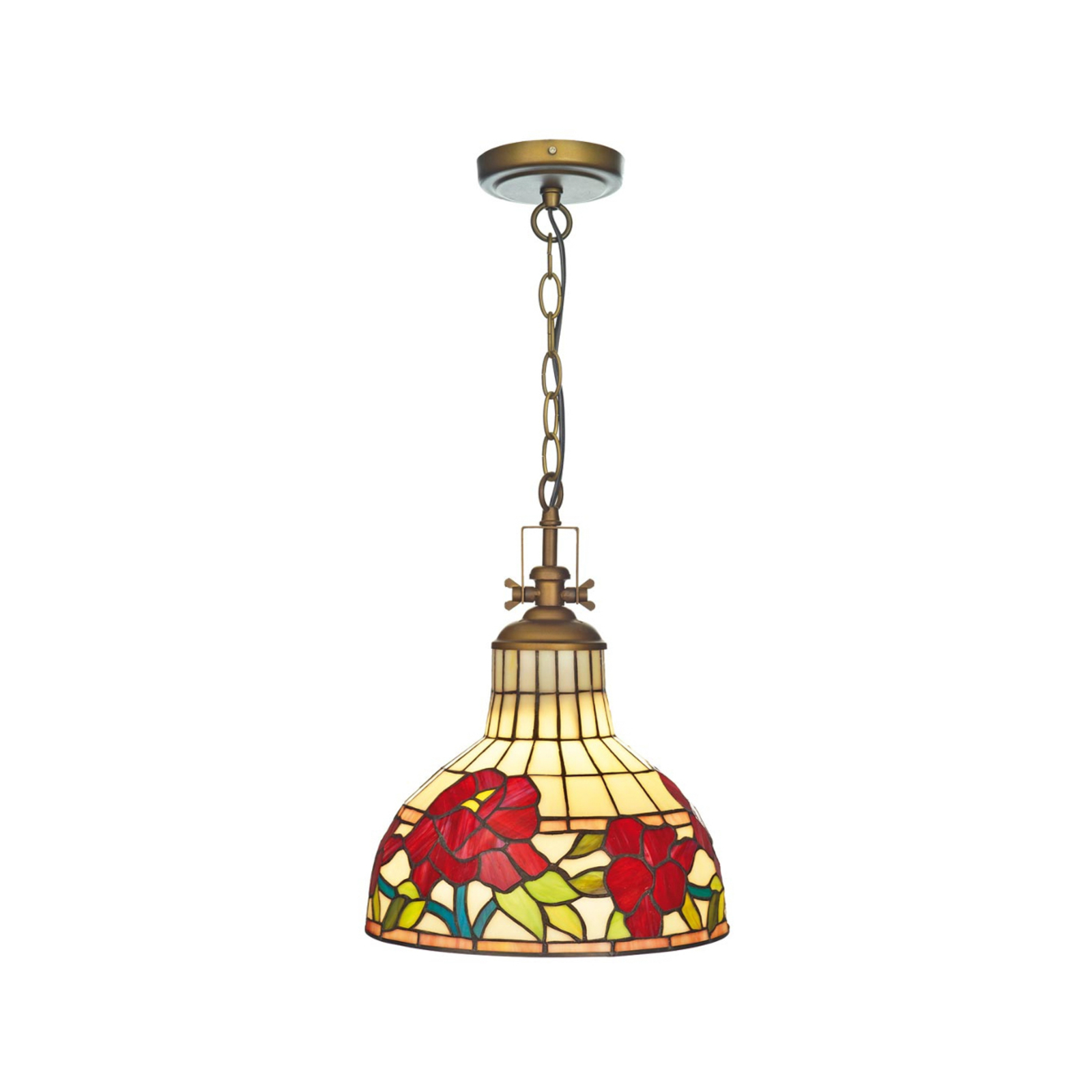 Závesná lampa Yria v štýle Tiffany