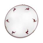 Nonna stag ceiling light, white and red, 1-bulb