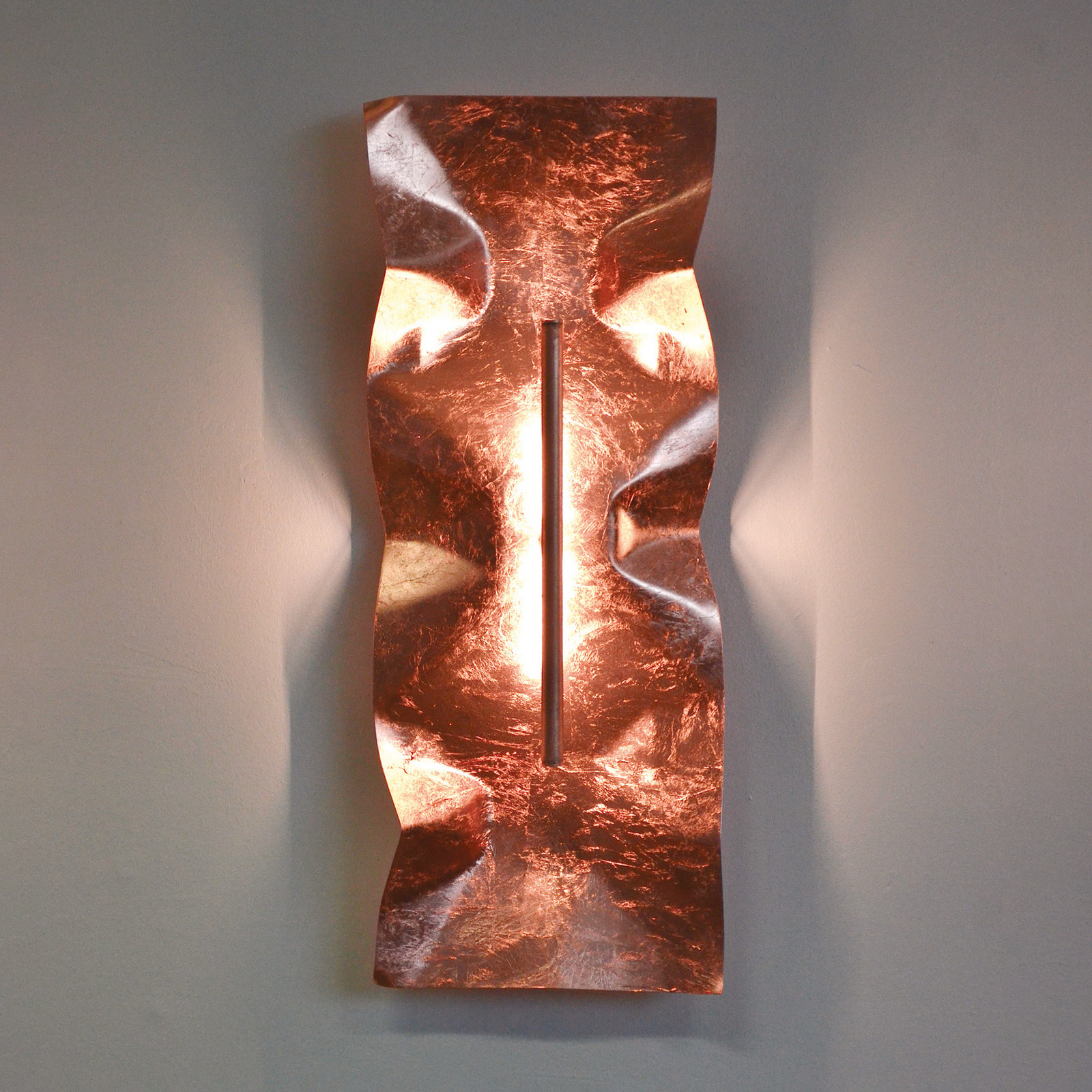 Knikerboker Crash Tube perete 60x25cm foiță cupru - Camera de zi / sufragerie - design - foiță de cupru - Metal