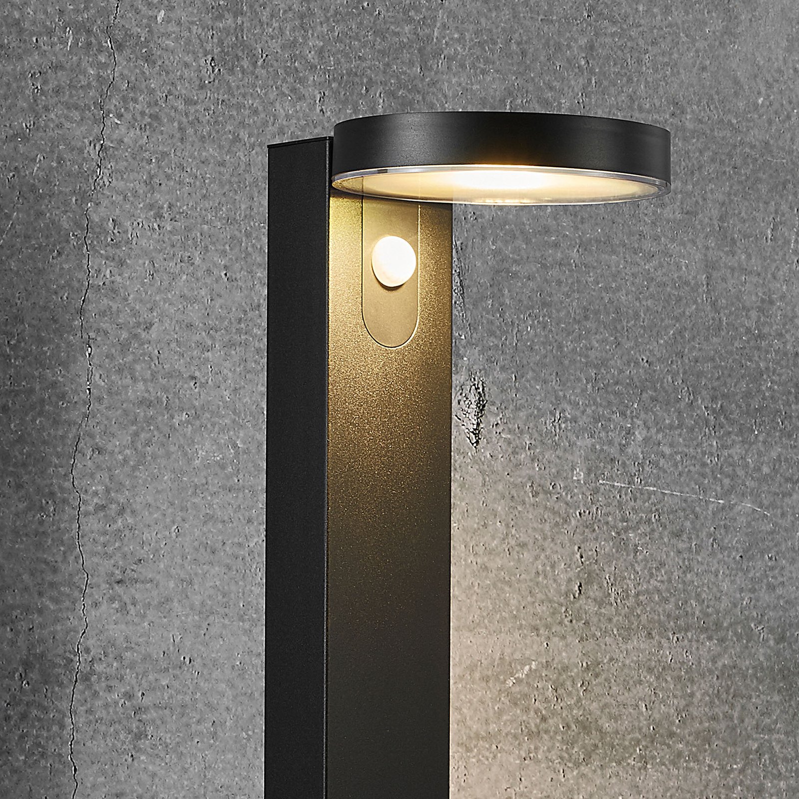 Rica Round LED Célula Solar Candeeiro de Jardim Black - Nordlux