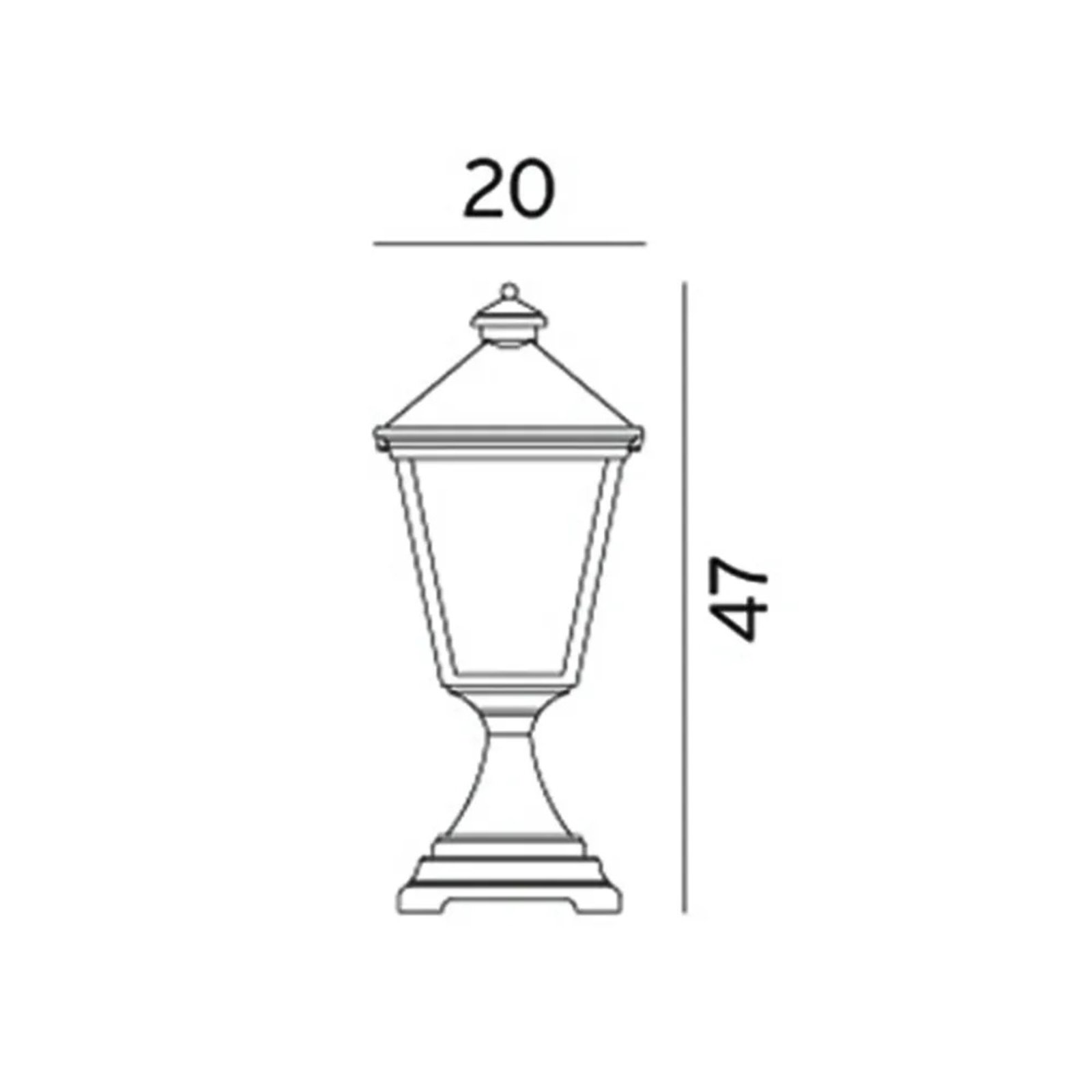 Modena Vanjski Bedlampe velika Crna - Norlys