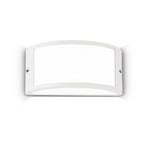 Ideal Lux Außenwandleuchte Rex 1, weiß, Aluminium, IP44, E27