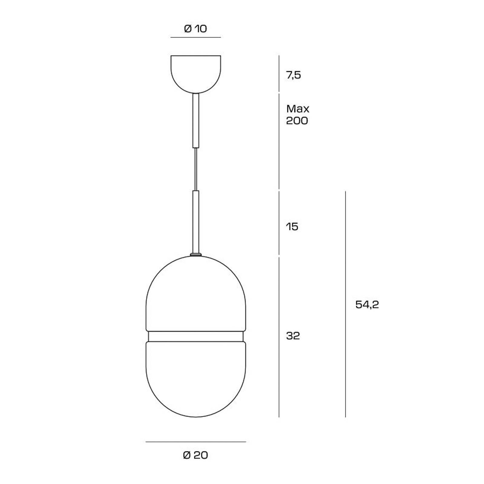 Lampa wisząca Domu Ø 20 cm brąz/biały szkło GX53