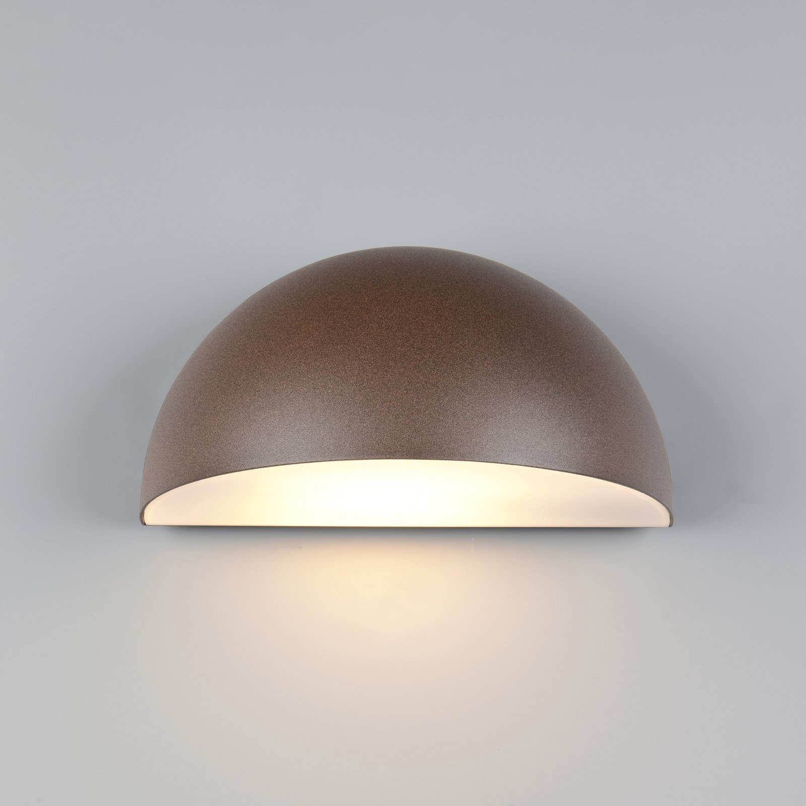 Maas outdoor wall light, rust brown, die-cast aluminium, E27