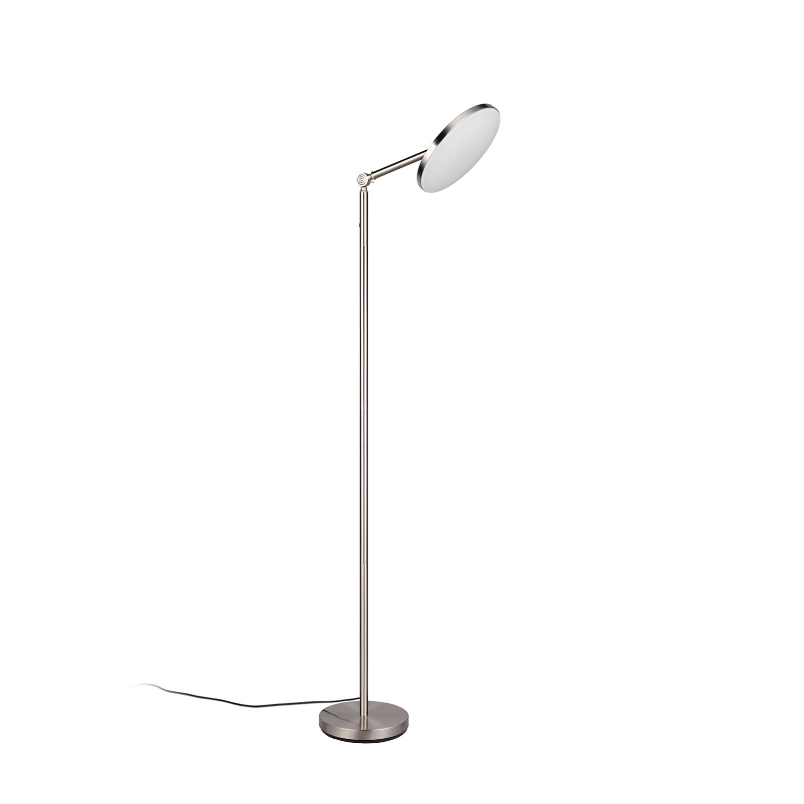 Lampe sur pied LED Mondello, nickel mat, intensité variable, orientable