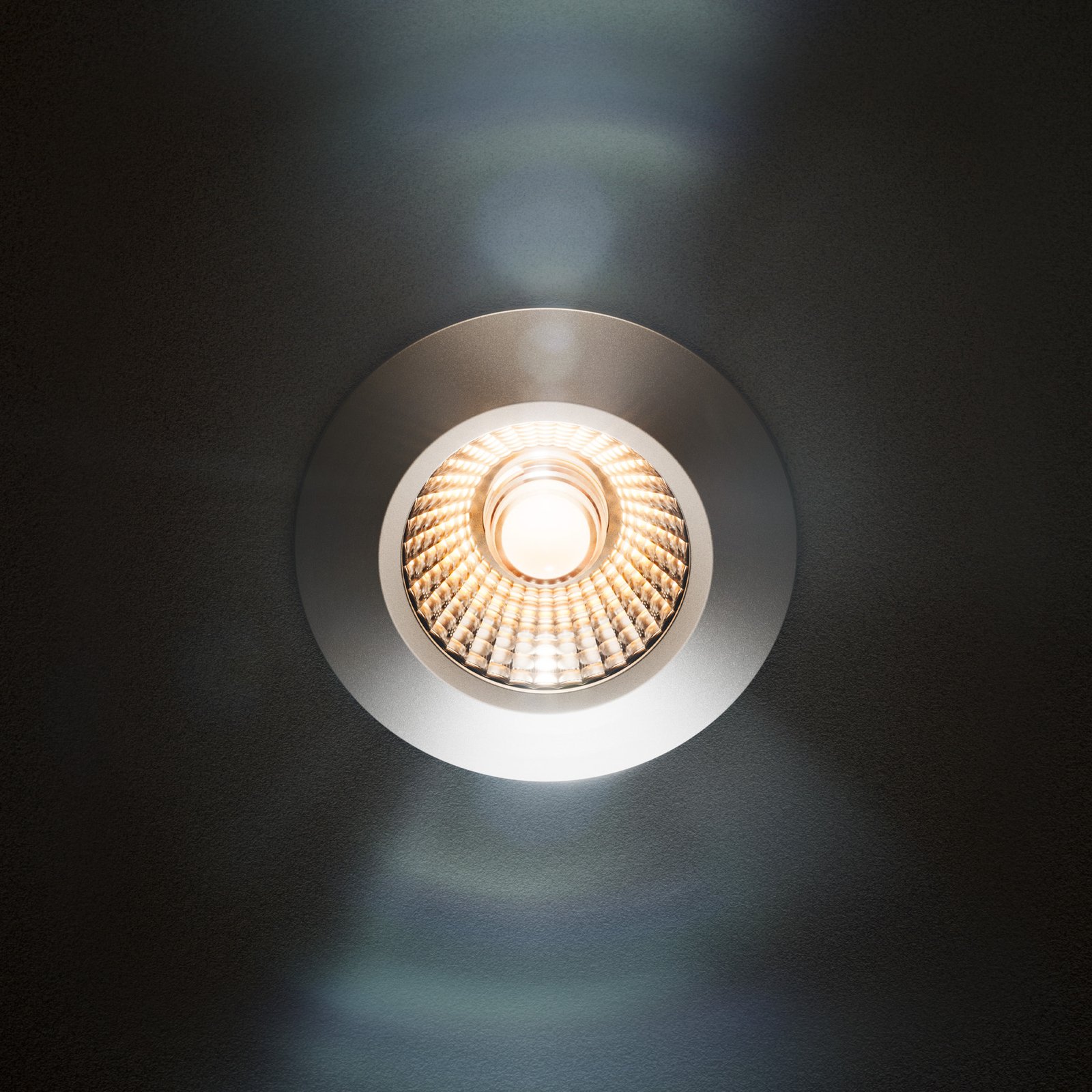 Spot LED encastré au plafond Diled, Ø 6,7 cm, Dim-To-Warm, blanc
