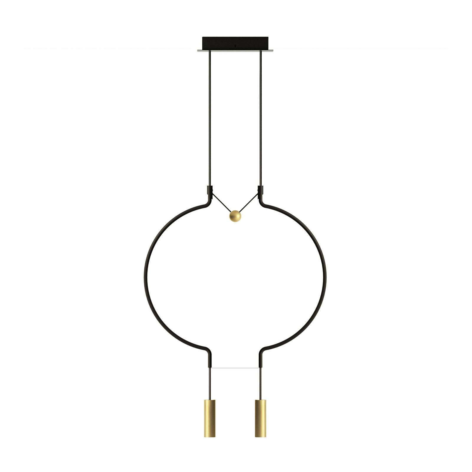 Image of Axo Light Axolight Liaison P2 suspension noir/doré 56 cm 