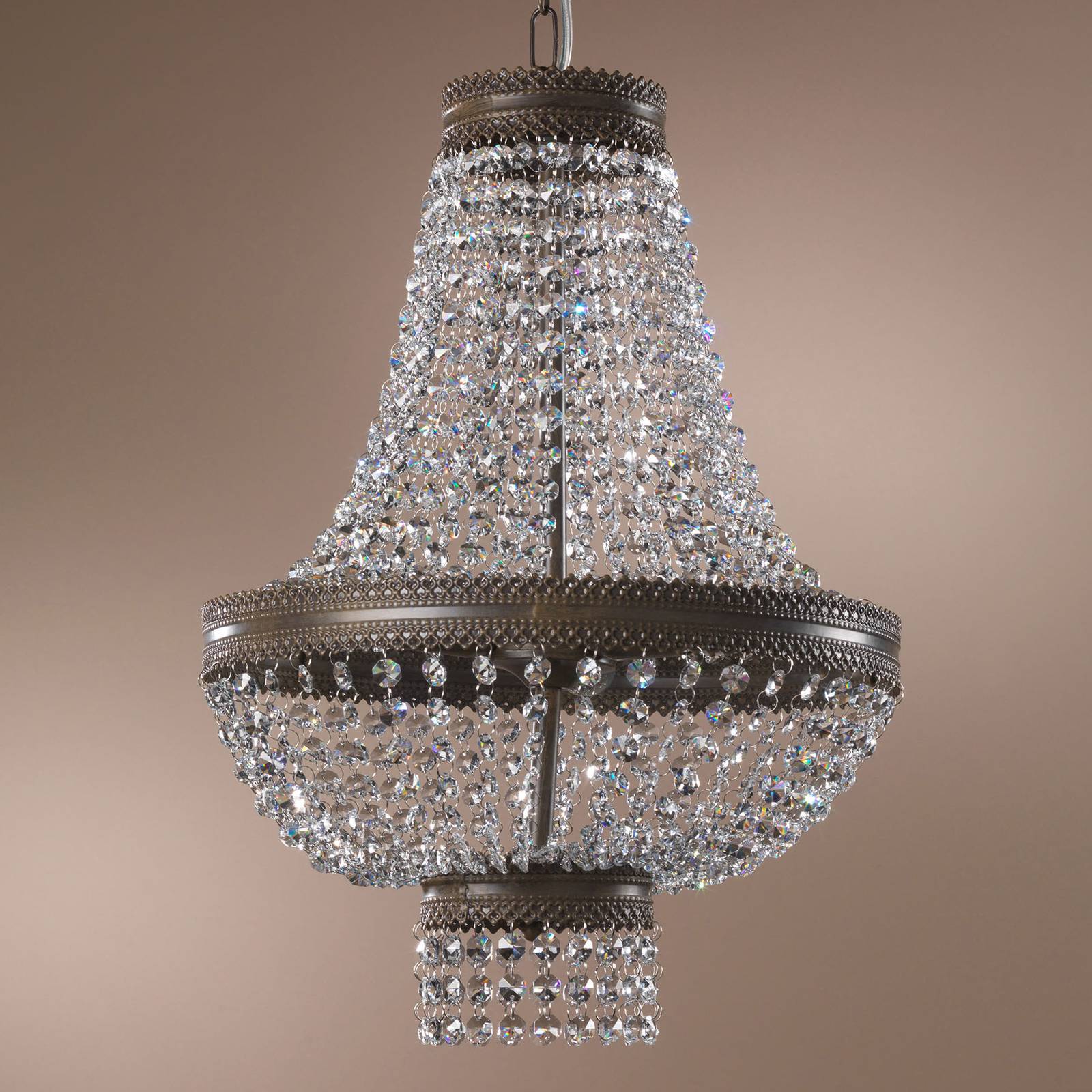 Hänglampa Impero med kristallhänge