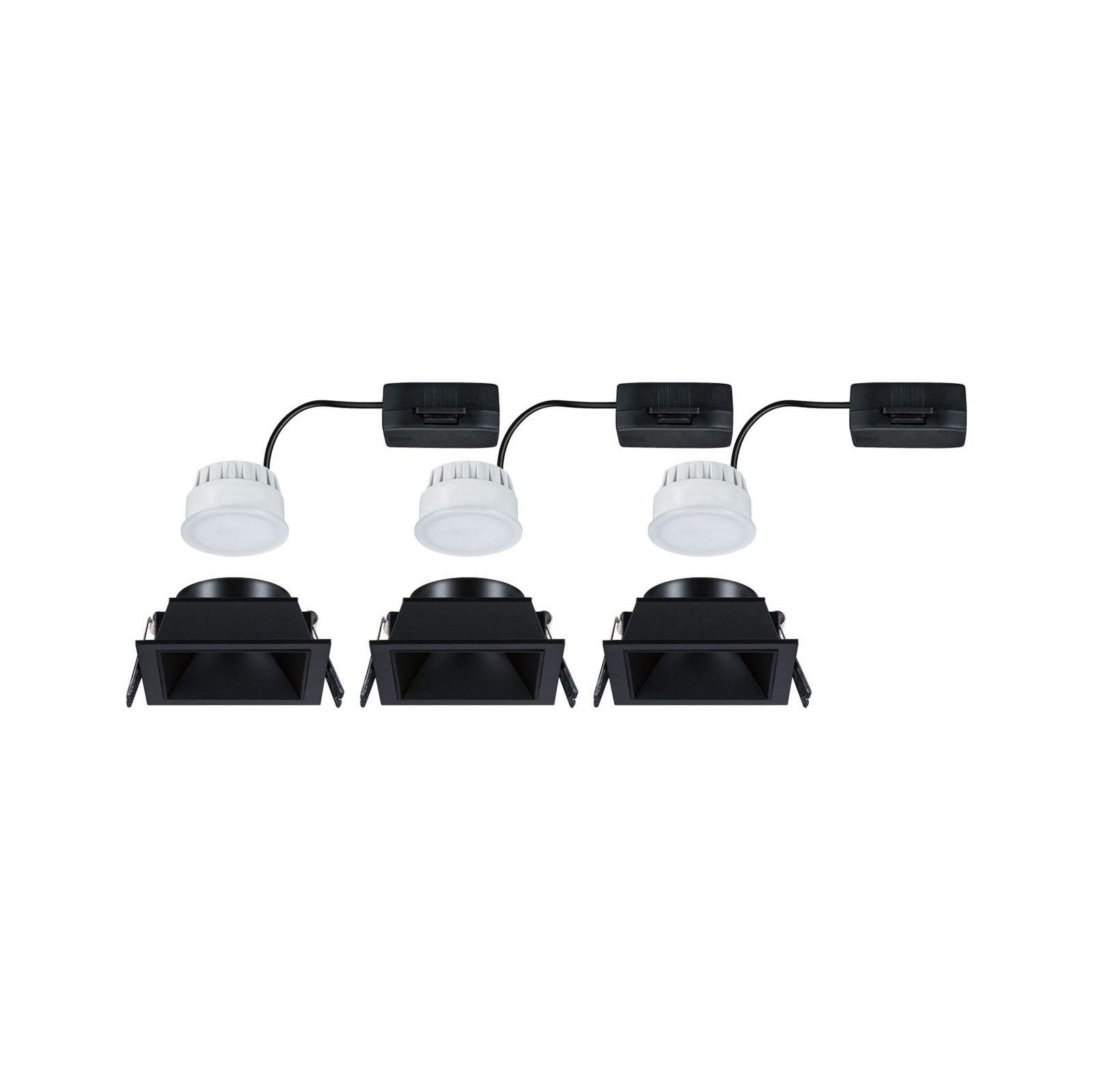 Paulmann LED ugradbena reflektor-svjetiljka Cole Coin, crna, četvrtasta, IP44, Paulmann LED ugradbena reflektor-svjetiljka Cole Coin, crna, četvrtasta, IP44,