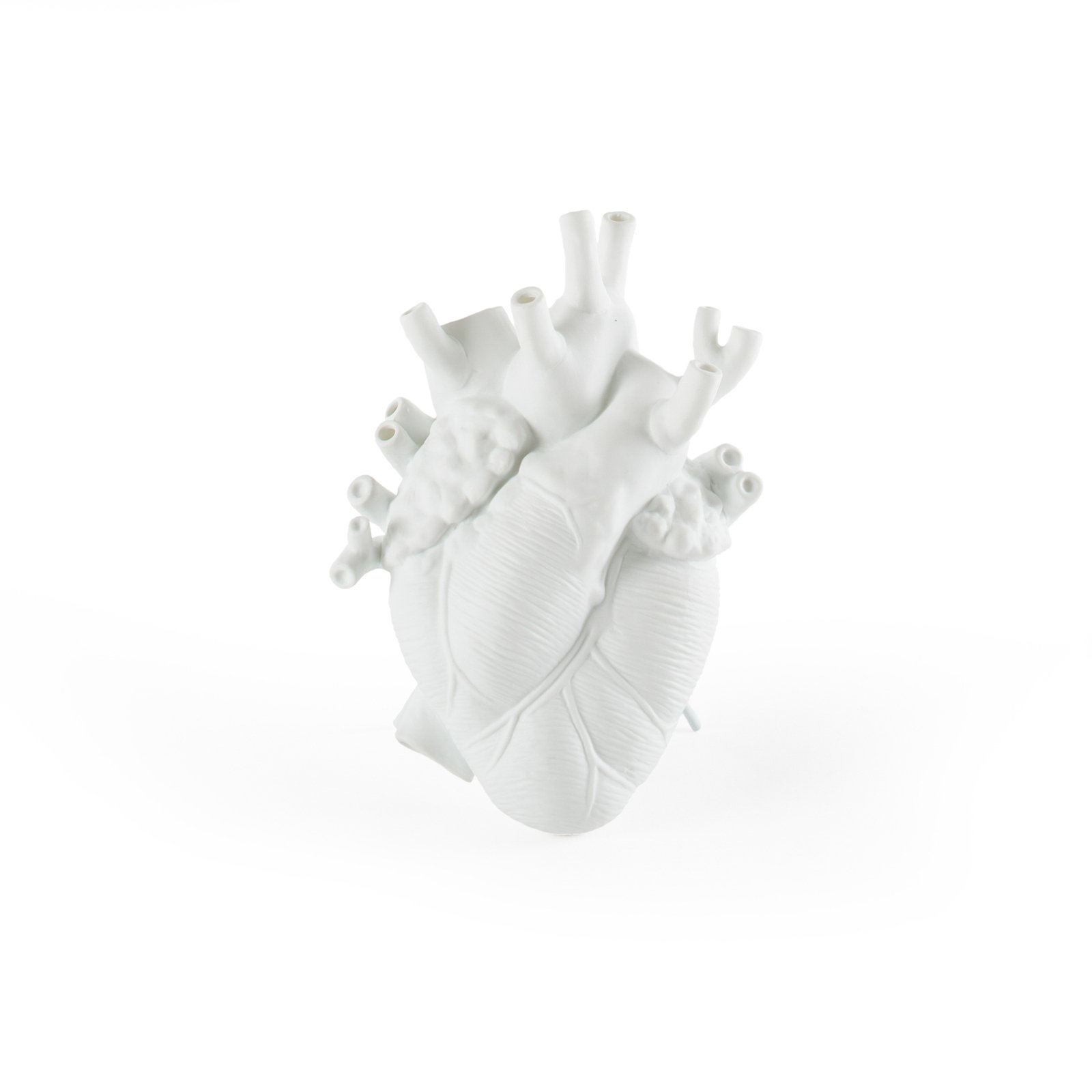 Love In Bloom Porcelain Heart Vase Blanc - Seletti
