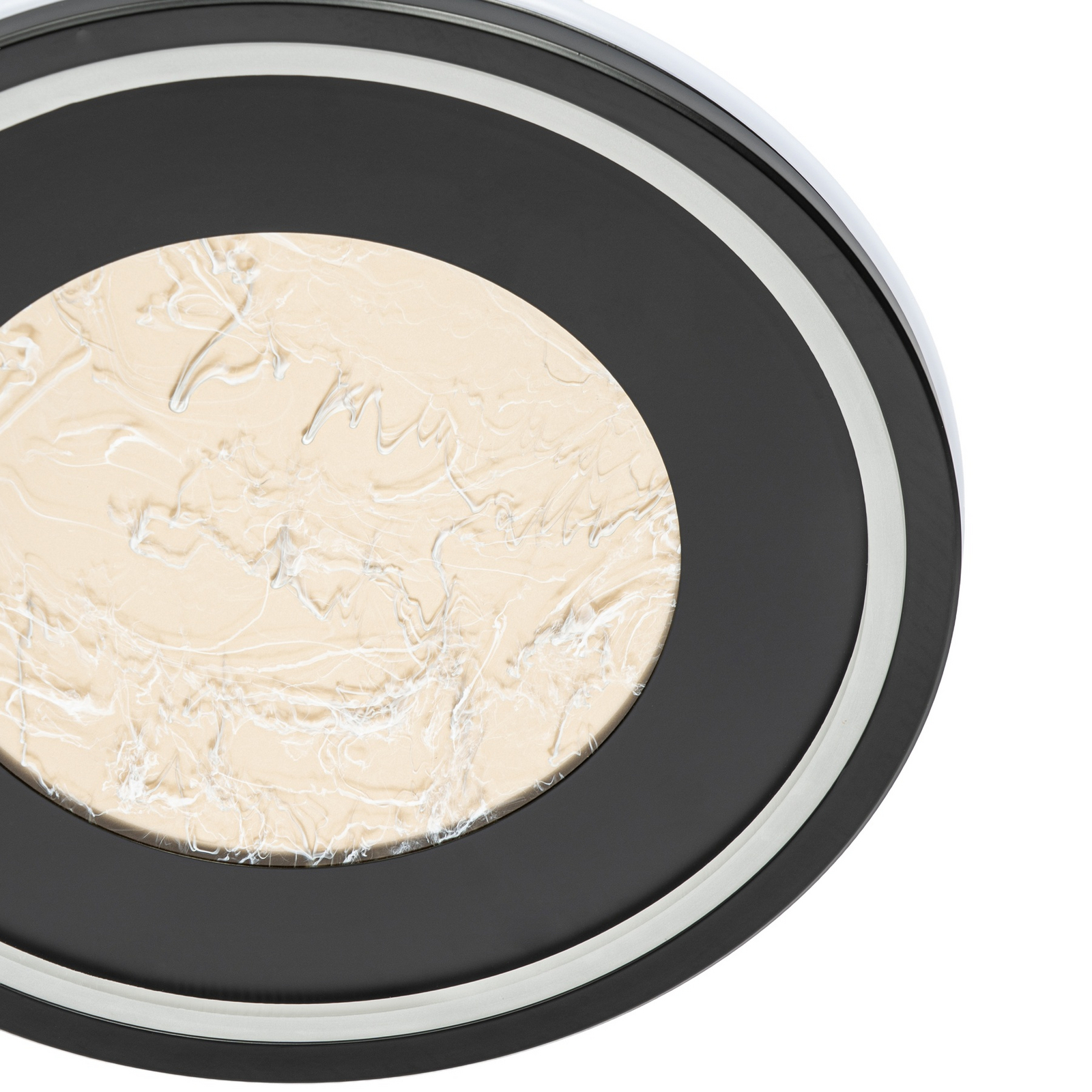 Plafonnier LED Tillian, noir/or, à intensité variable - Lucande