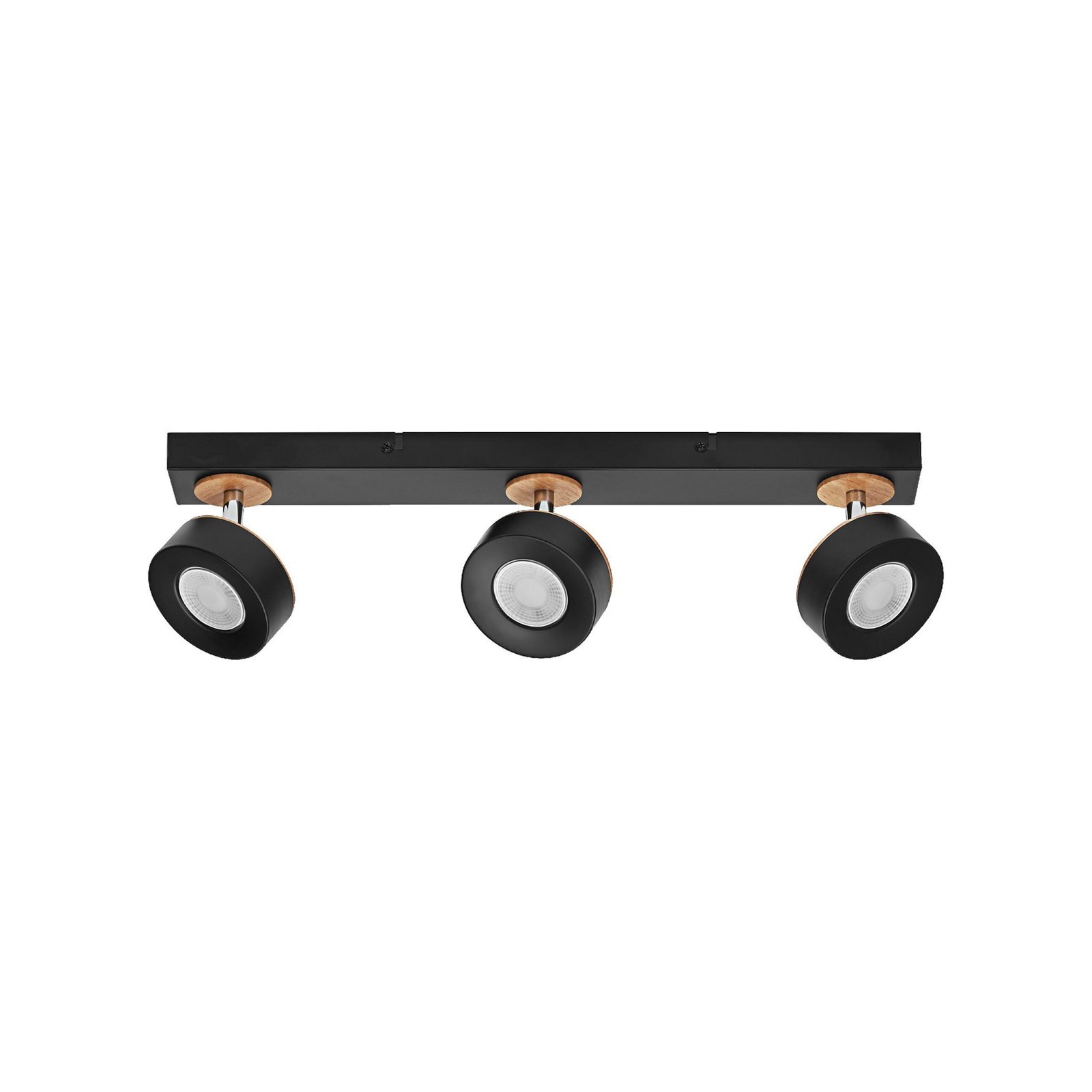 OSRAM LED-Deckenstrahler PLUTO, schwarz, 3 Spots, 3.000 K