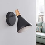 Arina wall light, black, 1-bulb