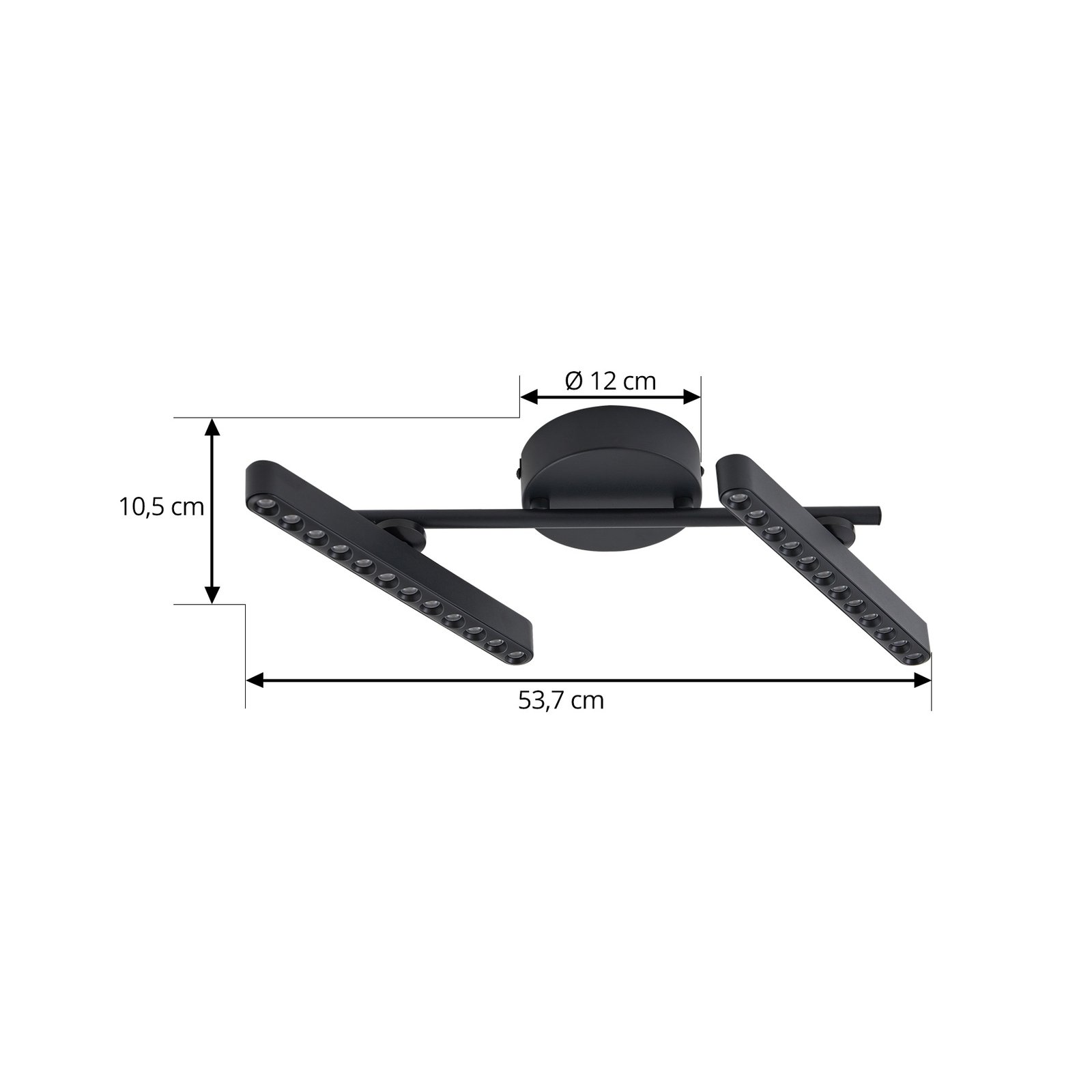 Lindby spot LED Eldrin, noir, à 2 lampes, points lumineux