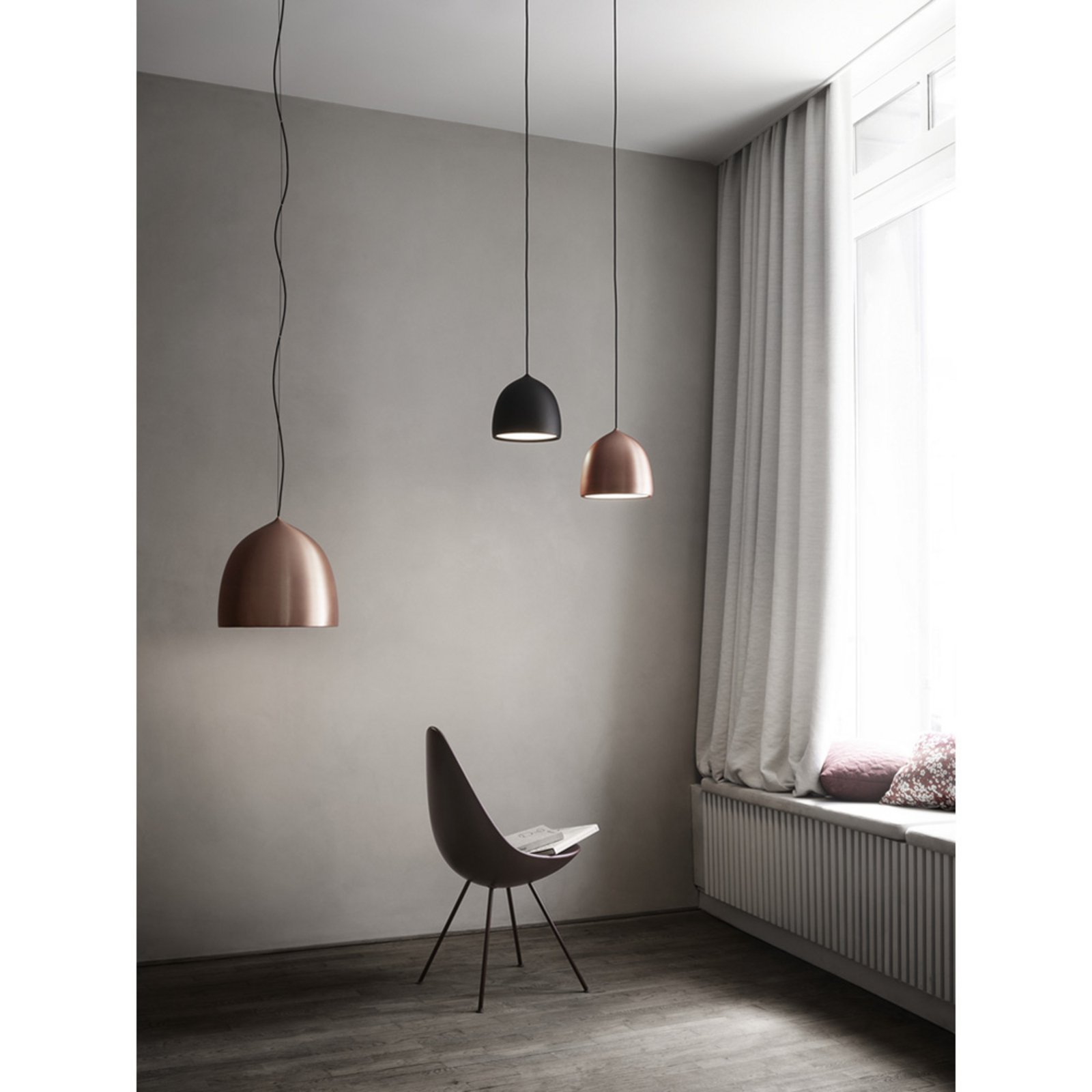 Suspence P2 Lustră Pendul Matte Black - Fritz Hansen