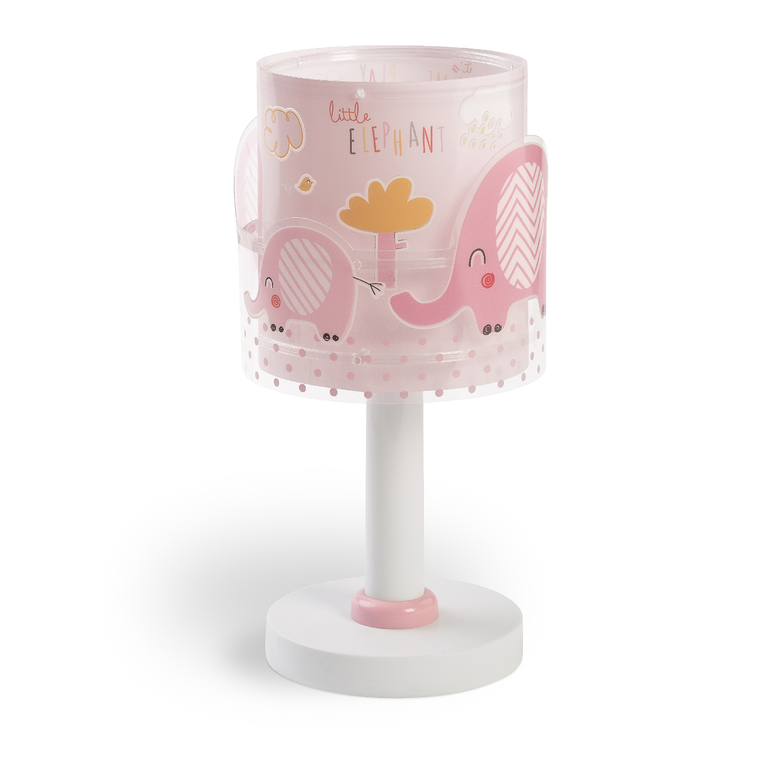 Детска настолна лампа Little Elephant, розова