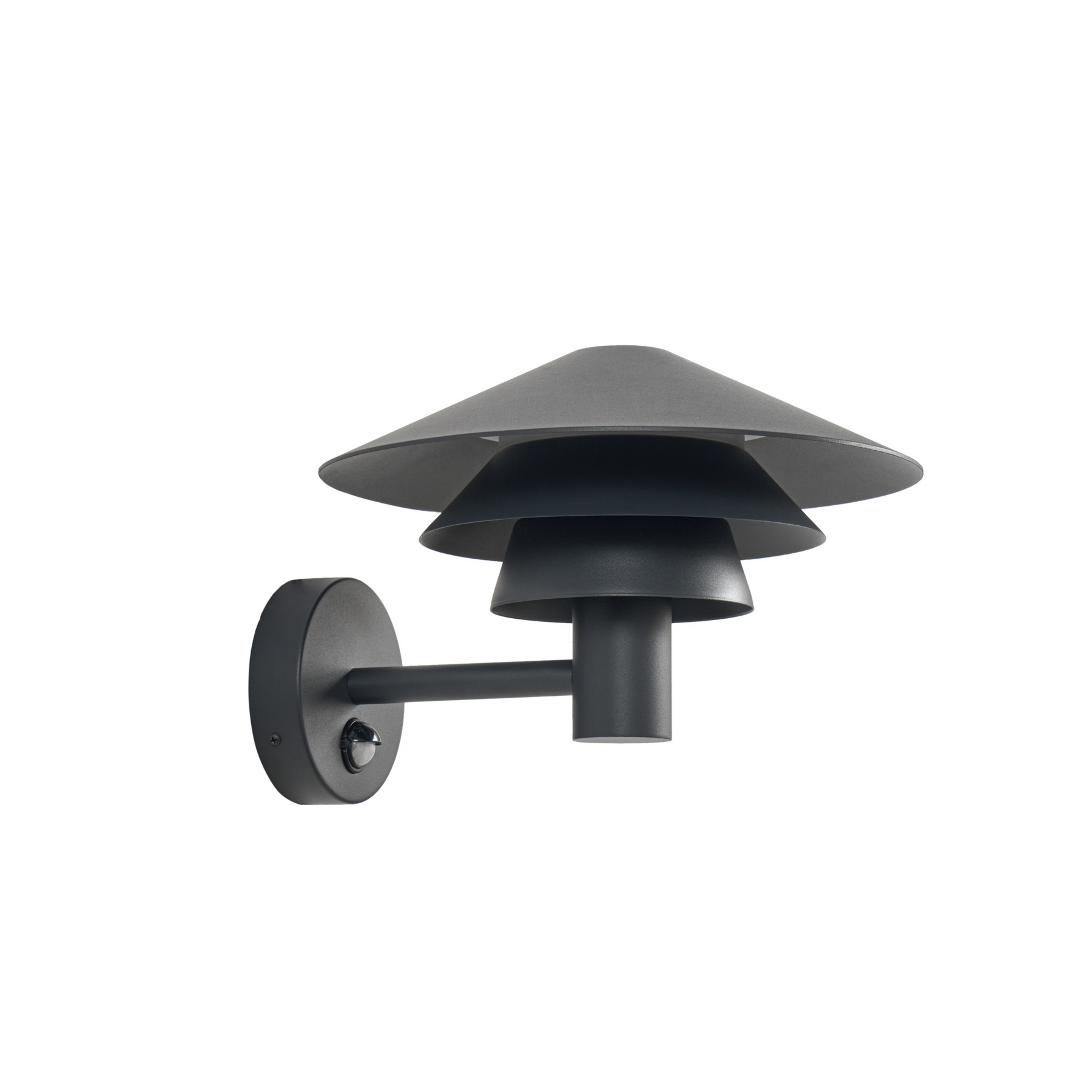 Montaro LED outdoor wall light, IP54, anthracite, sensor, aluminium - Lucande