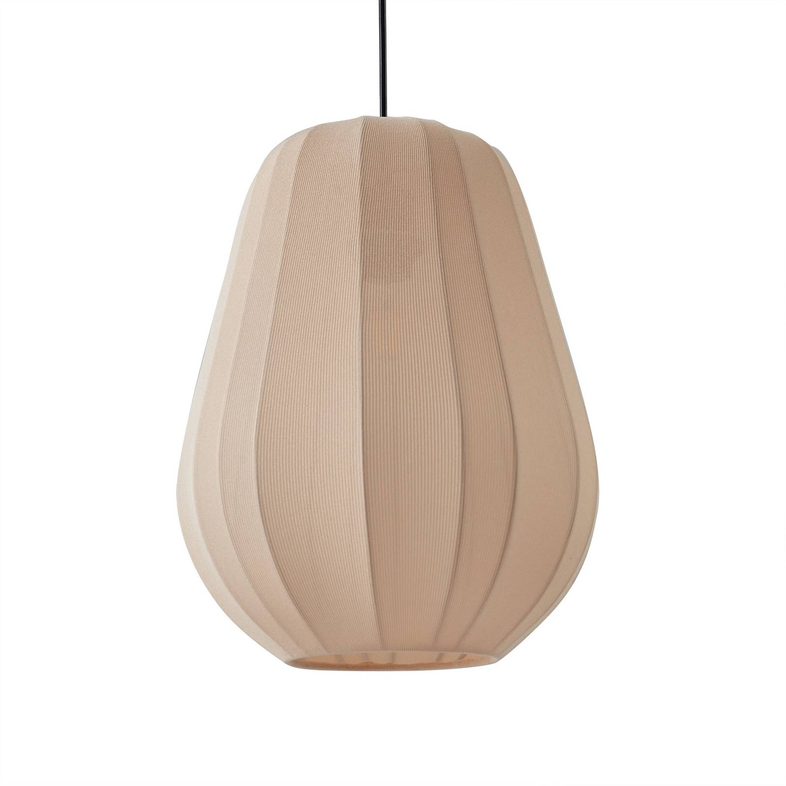 Lampa wisząca Lindby Helin, beżowa, Ø 30 cm, tkanina
